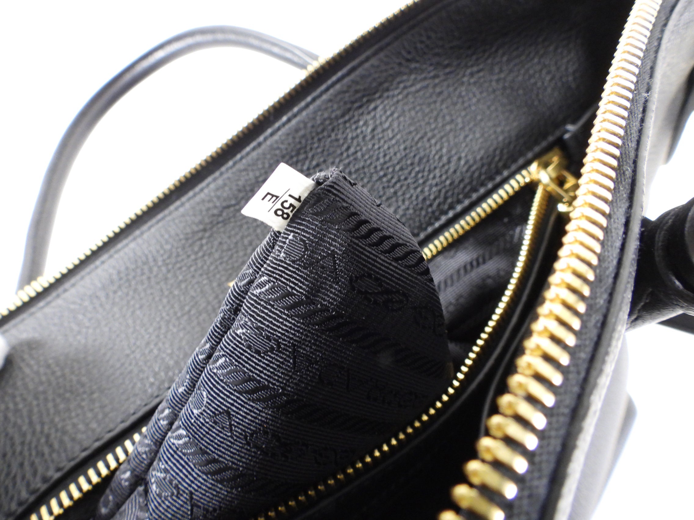 Prada Black Leather Two-Way Shoulder Bag