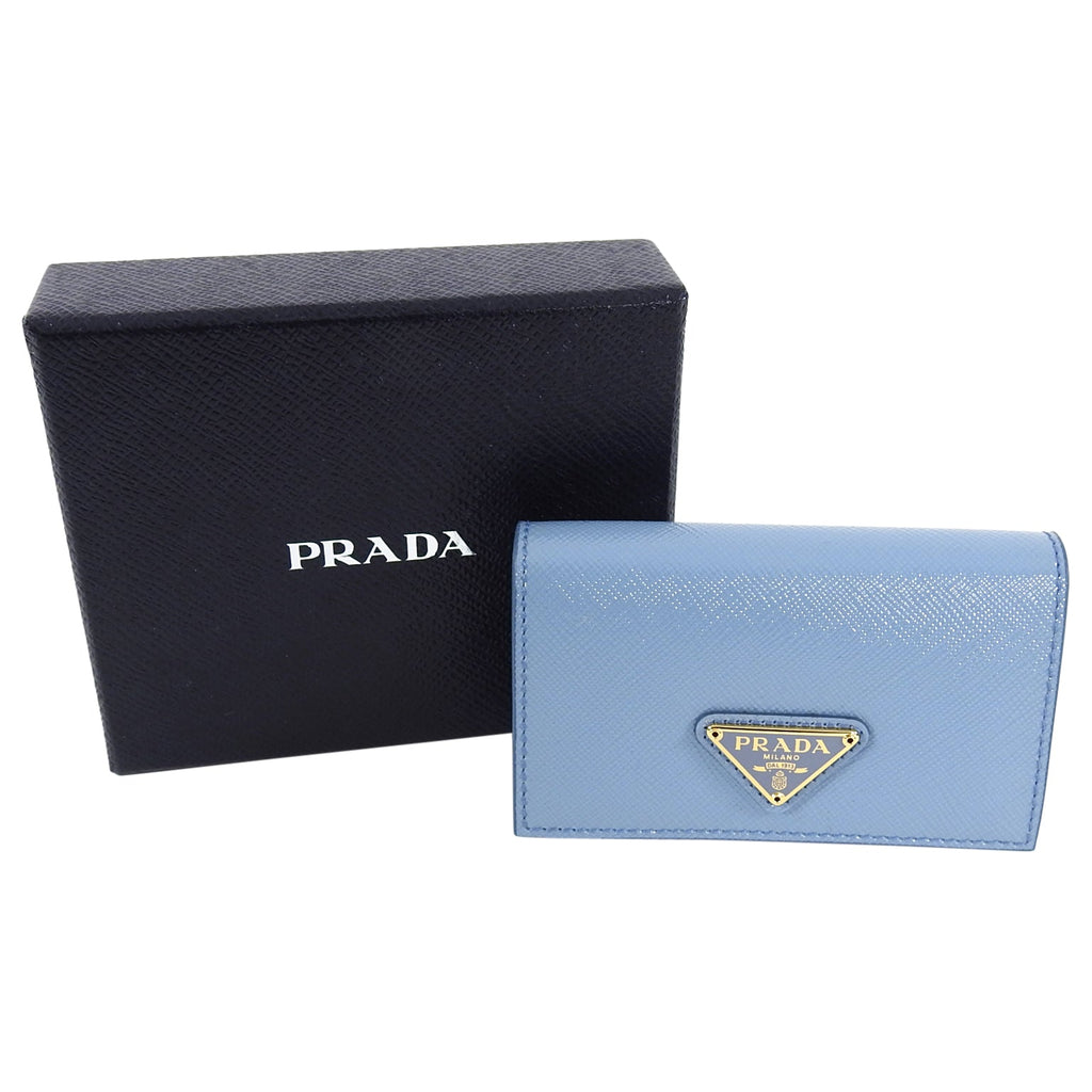 Prada Light Blue Astrale Saffiano Snap  Case