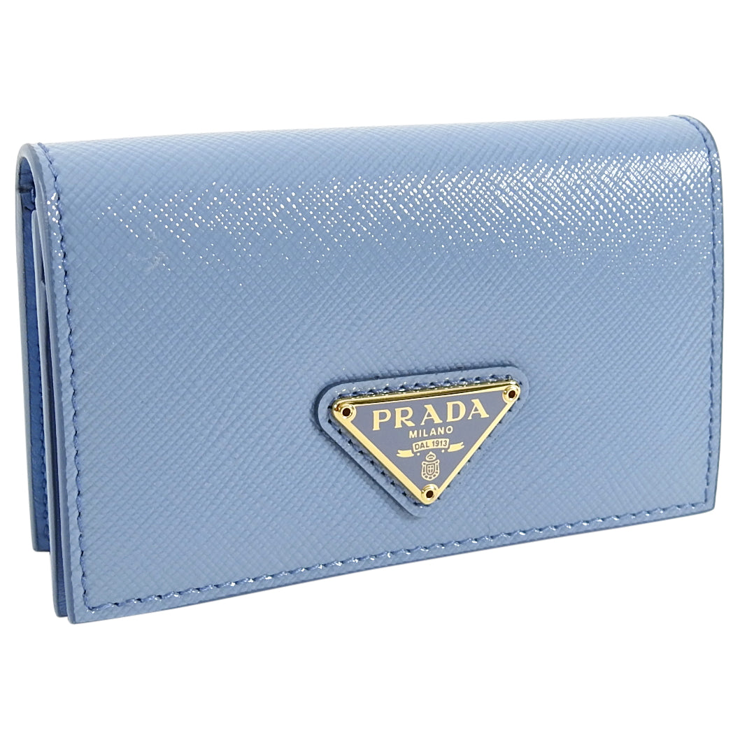 Prada Light Blue Astrale Saffiano Snap  Case
