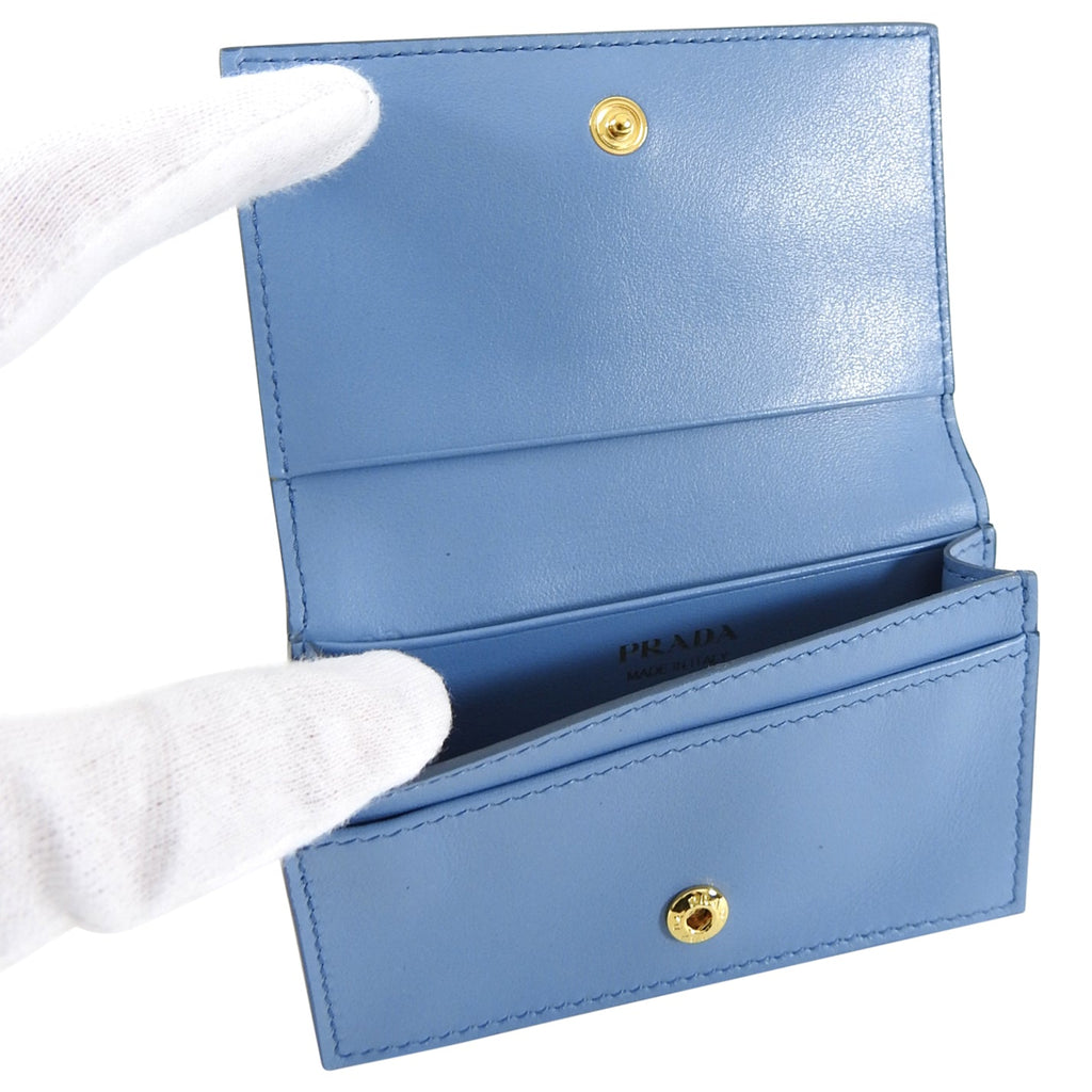 Prada Light Blue Astrale Saffiano Snap  Case