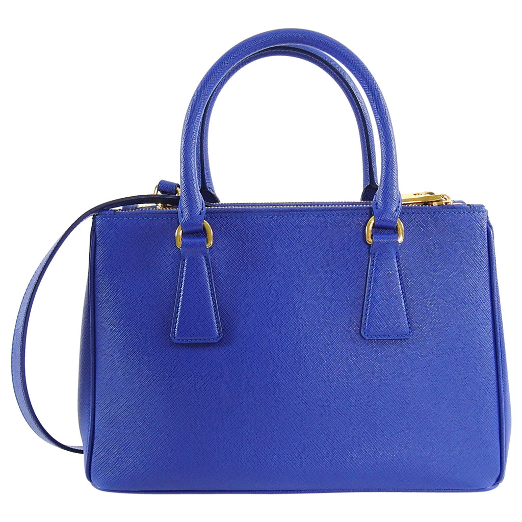Prada Saffiano Cobalt Blue Mini Galleria Tote Bag
