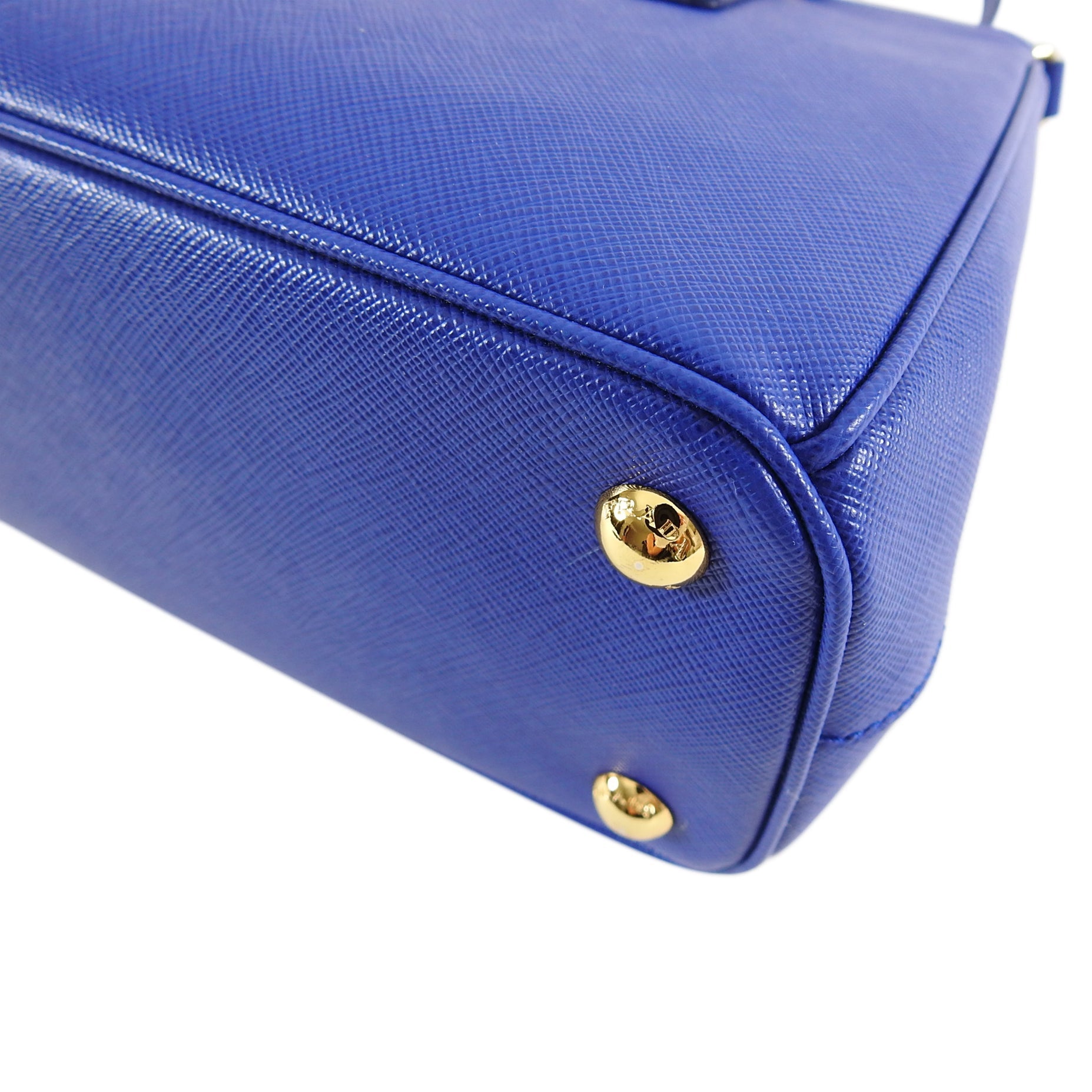 Prada Saffiano Cobalt Blue Mini Galleria Tote Bag