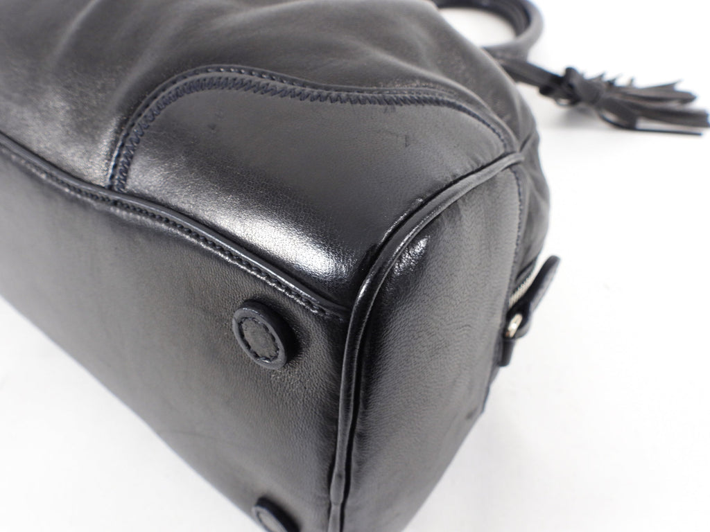 Prada Black Nappa Leather Bowler Bag