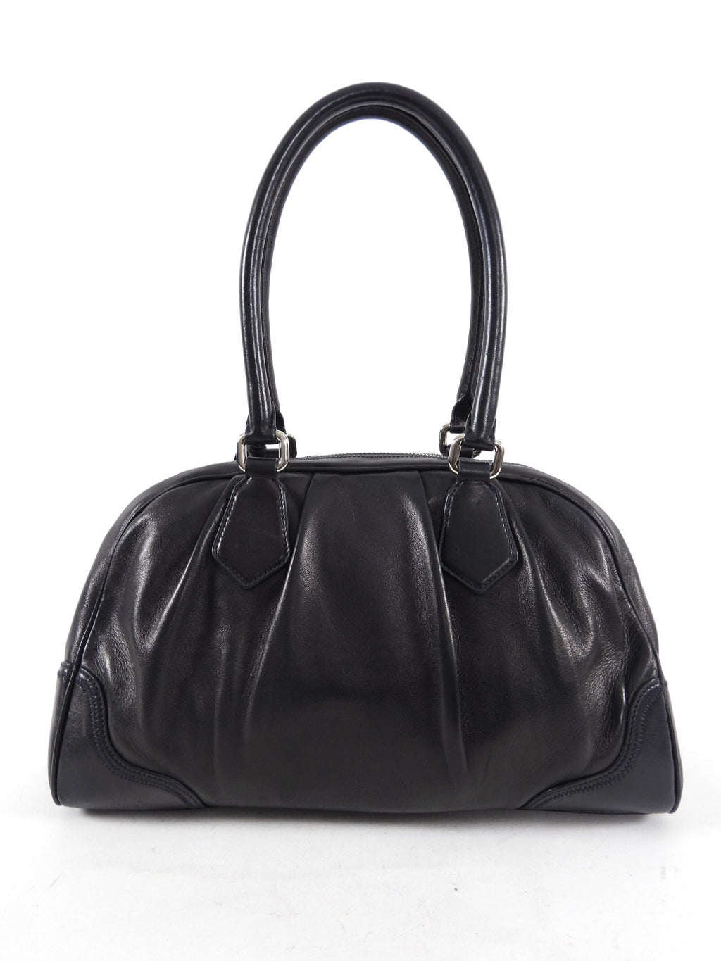 Prada Black Nappa Leather Bowler Bag