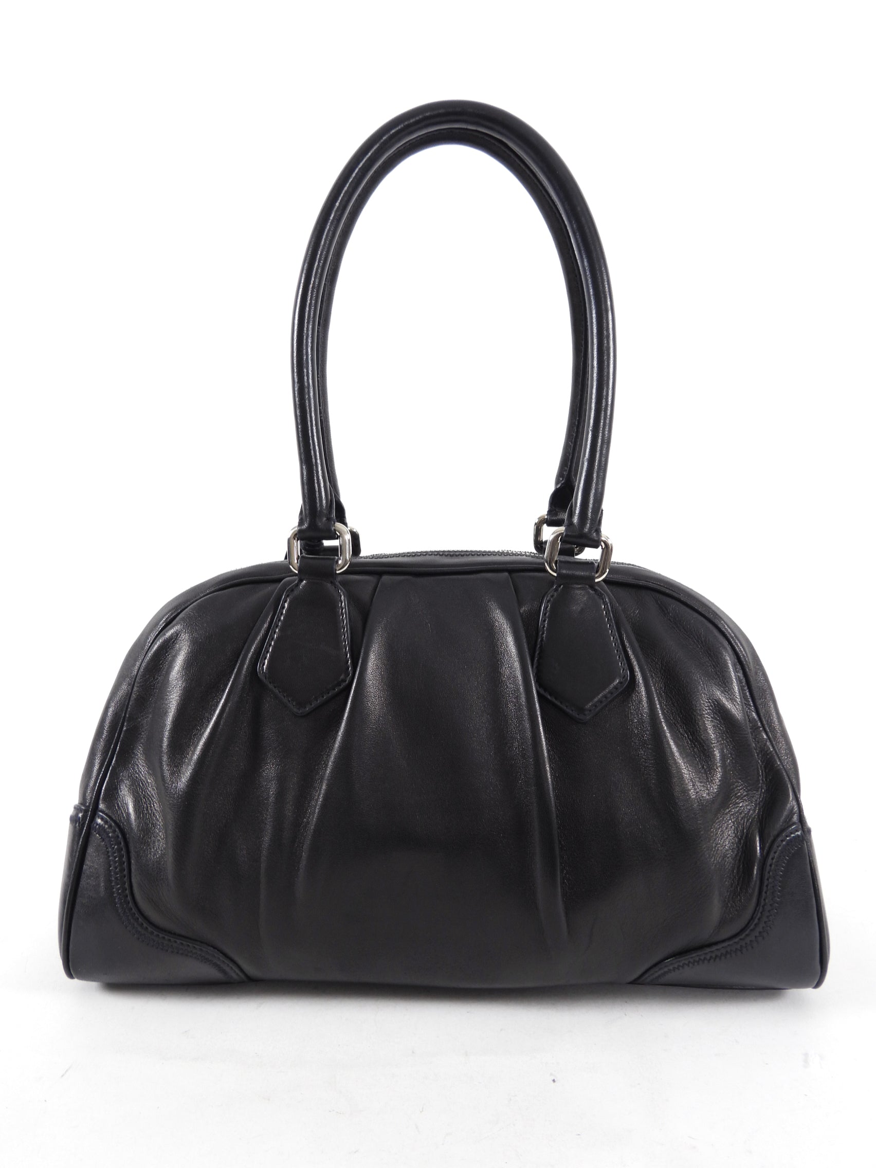 Prada Black Nappa Leather Bowler Bag