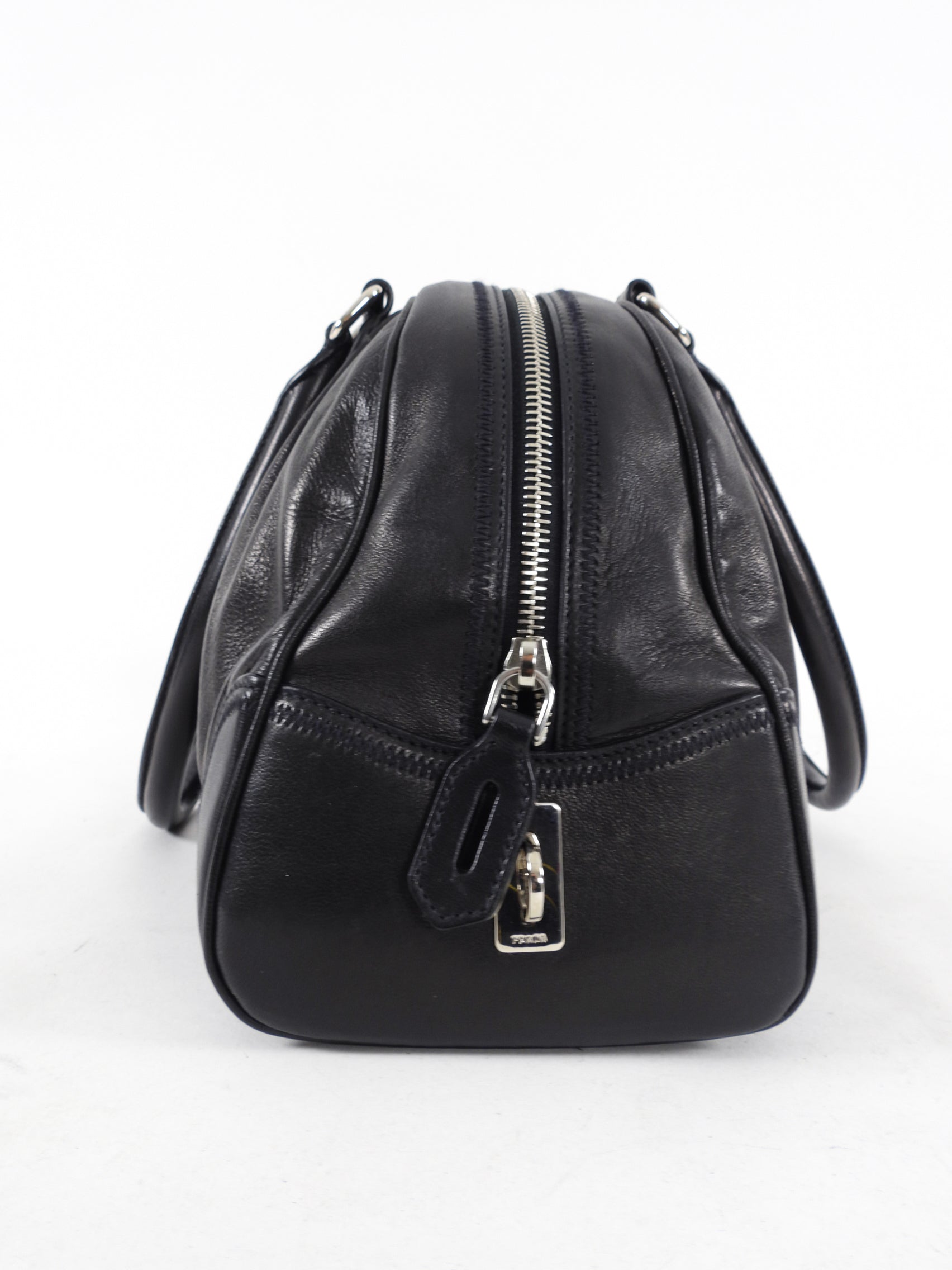Prada Black Nappa Leather Bowler Bag