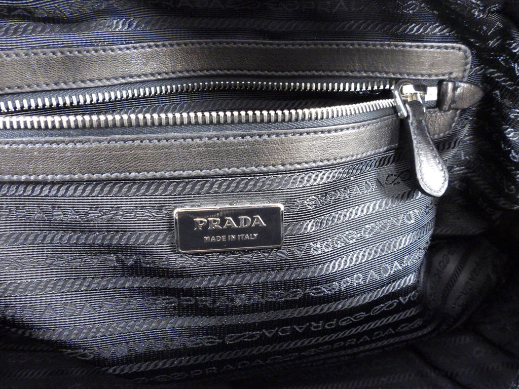 Prada Black Nappa Leather Bowler Bag