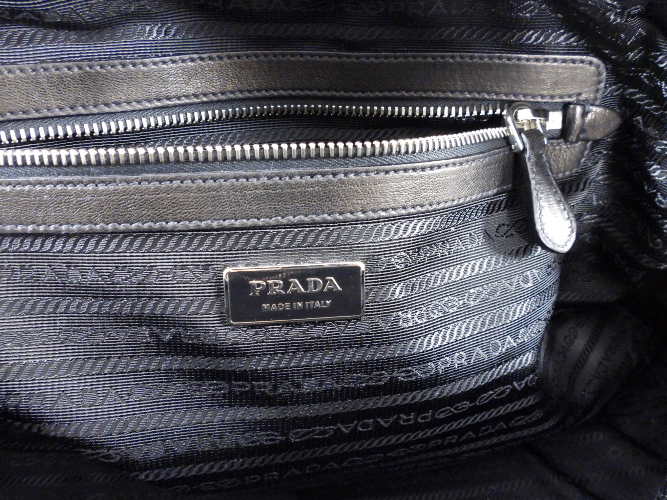 Prada Black Nappa Leather Bowler Bag