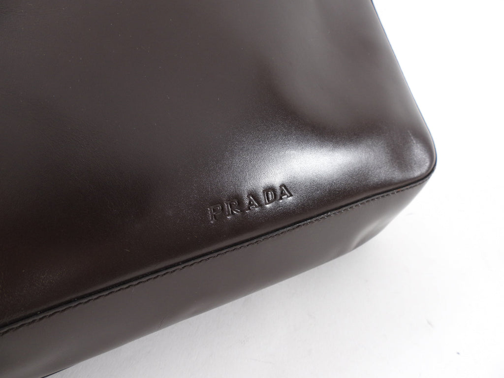 Prada Vintage Archive SS 1999 Brown Leather Chest Rig Backpack Bag