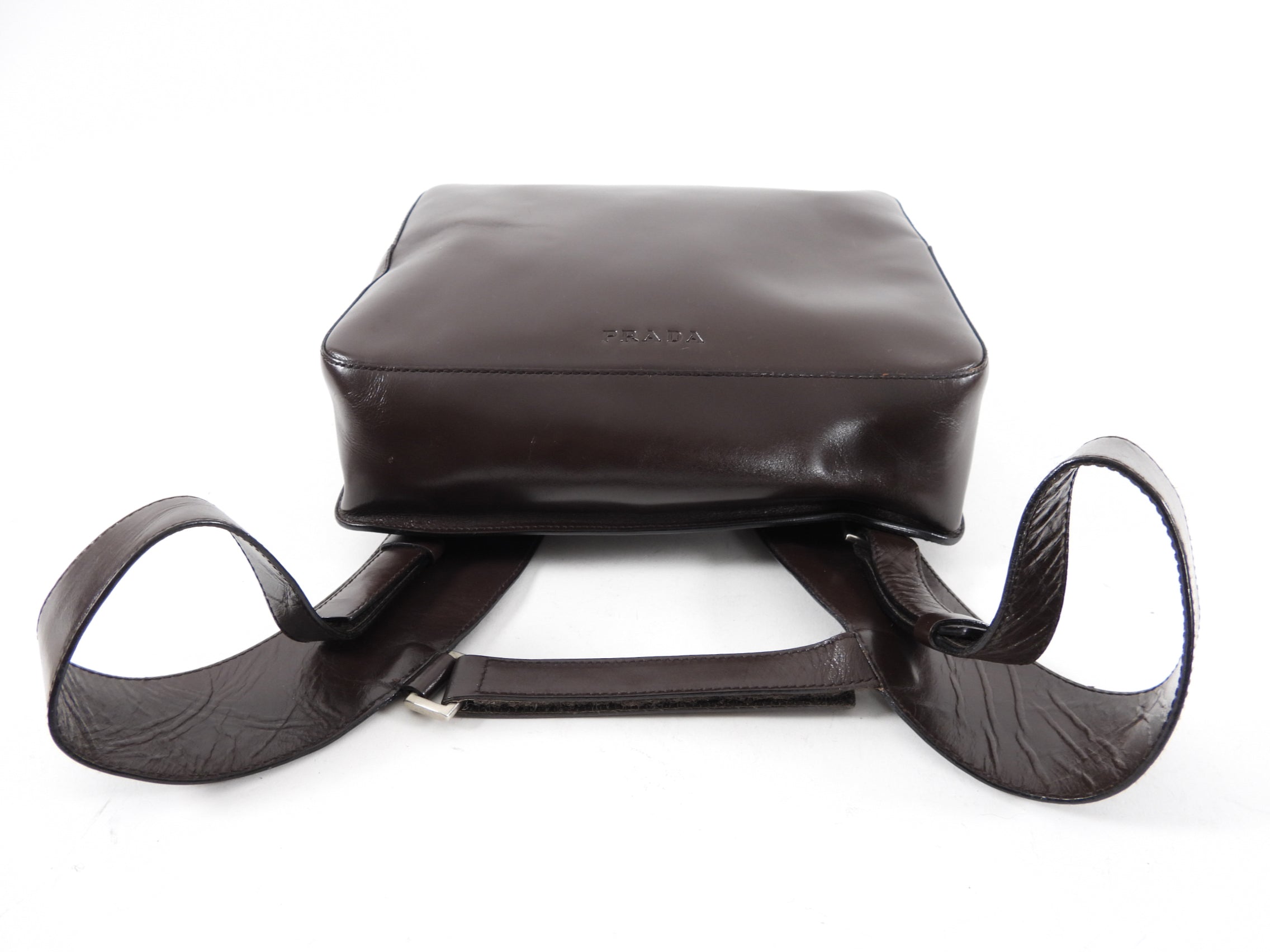 Prada Vintage Archive SS 1999 Brown Leather Chest Rig Backpack Bag