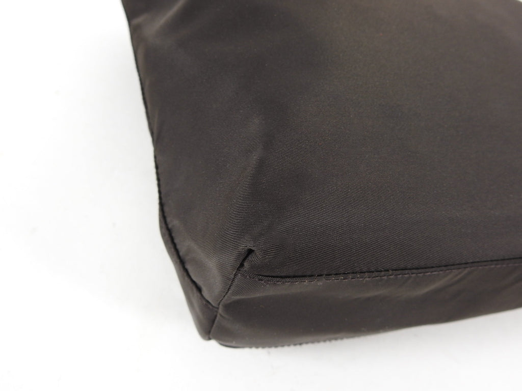 Prada Vintage Brown Nylon Tessuto Shoulder Bag