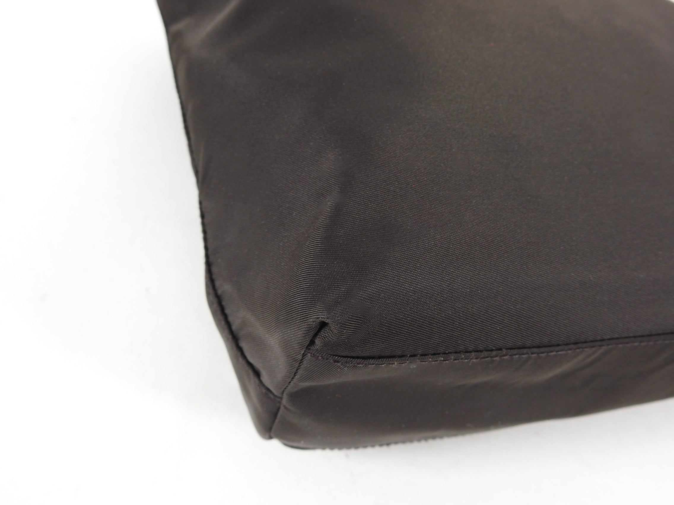 Prada Vintage Brown Nylon Tessuto Shoulder Bag
