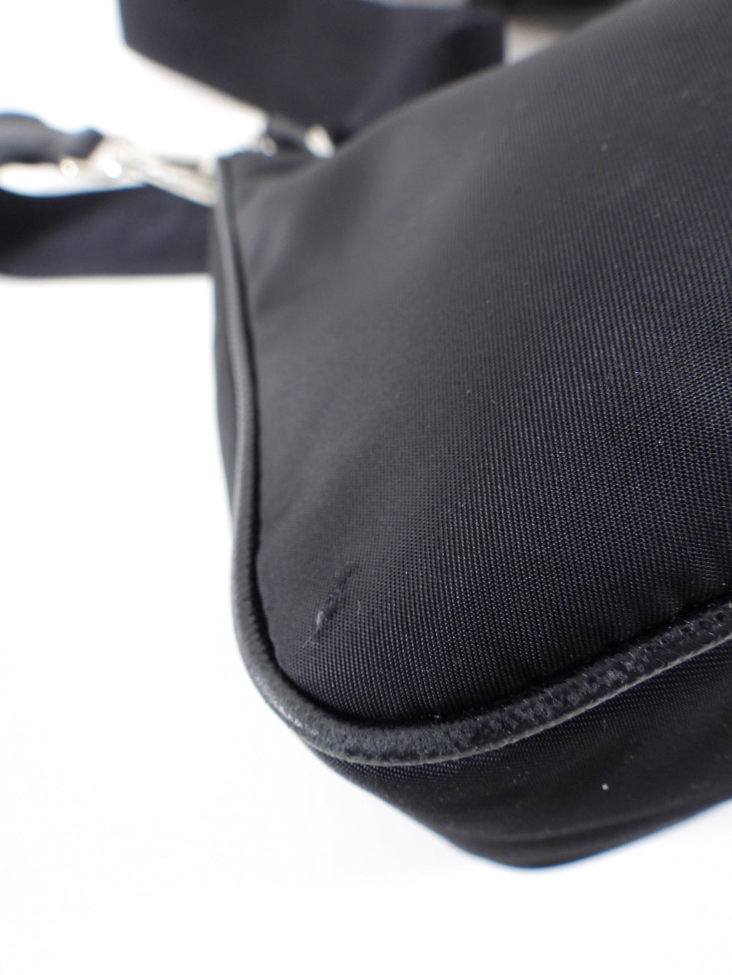 Prada Black Nylon Re-Edition 2005 Two-Way Shoulder Bag with Pouch