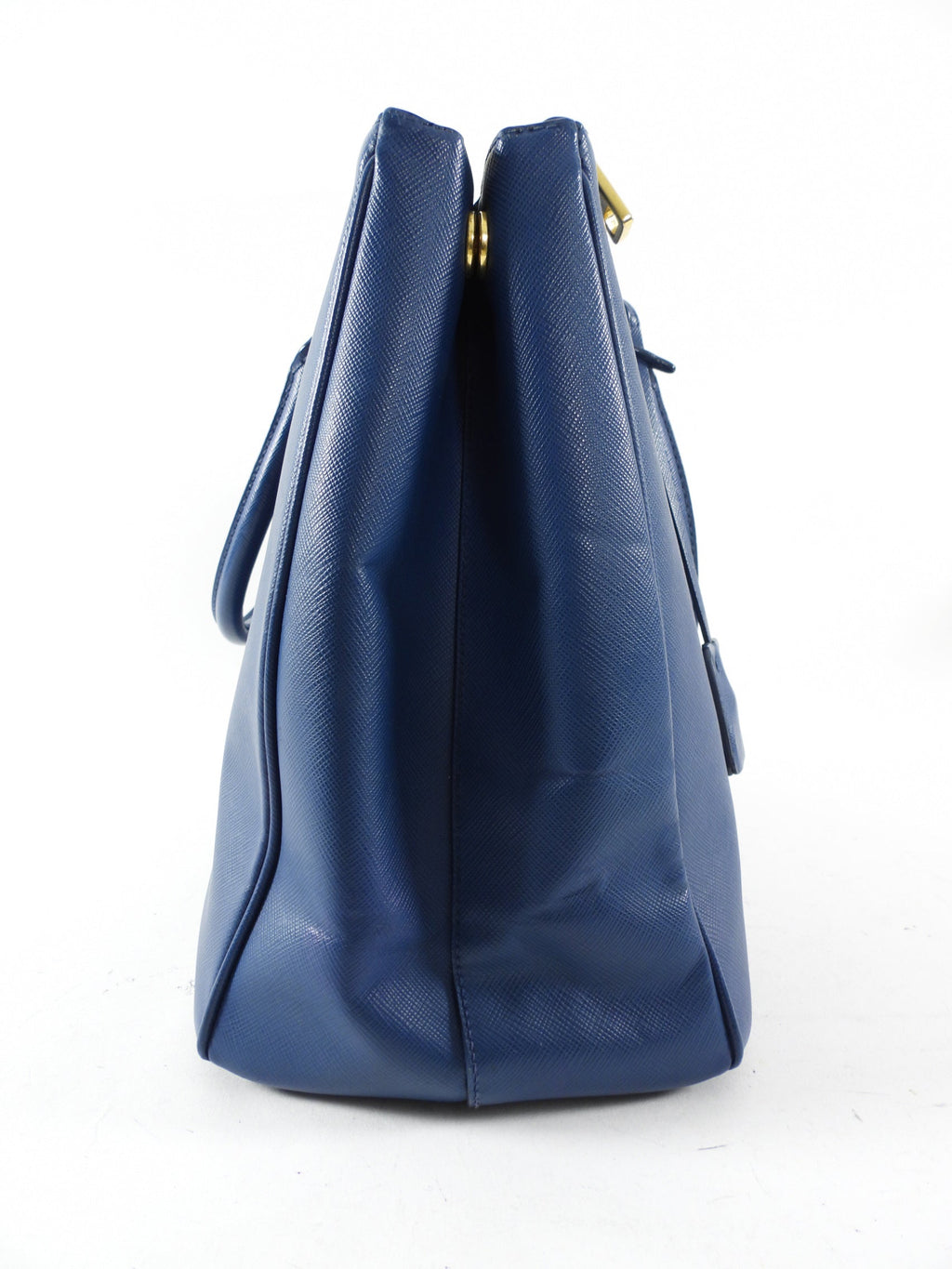 Prada Dark Blue Saffiano Leather Galleria Medium Double Zip Bag
