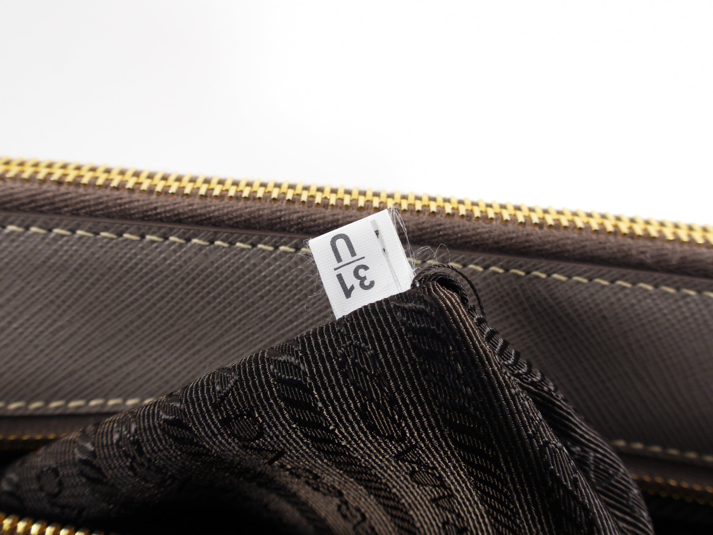 Prada Grey Taupe Argilla Saffiano Lux Galleria Double Tote Bag