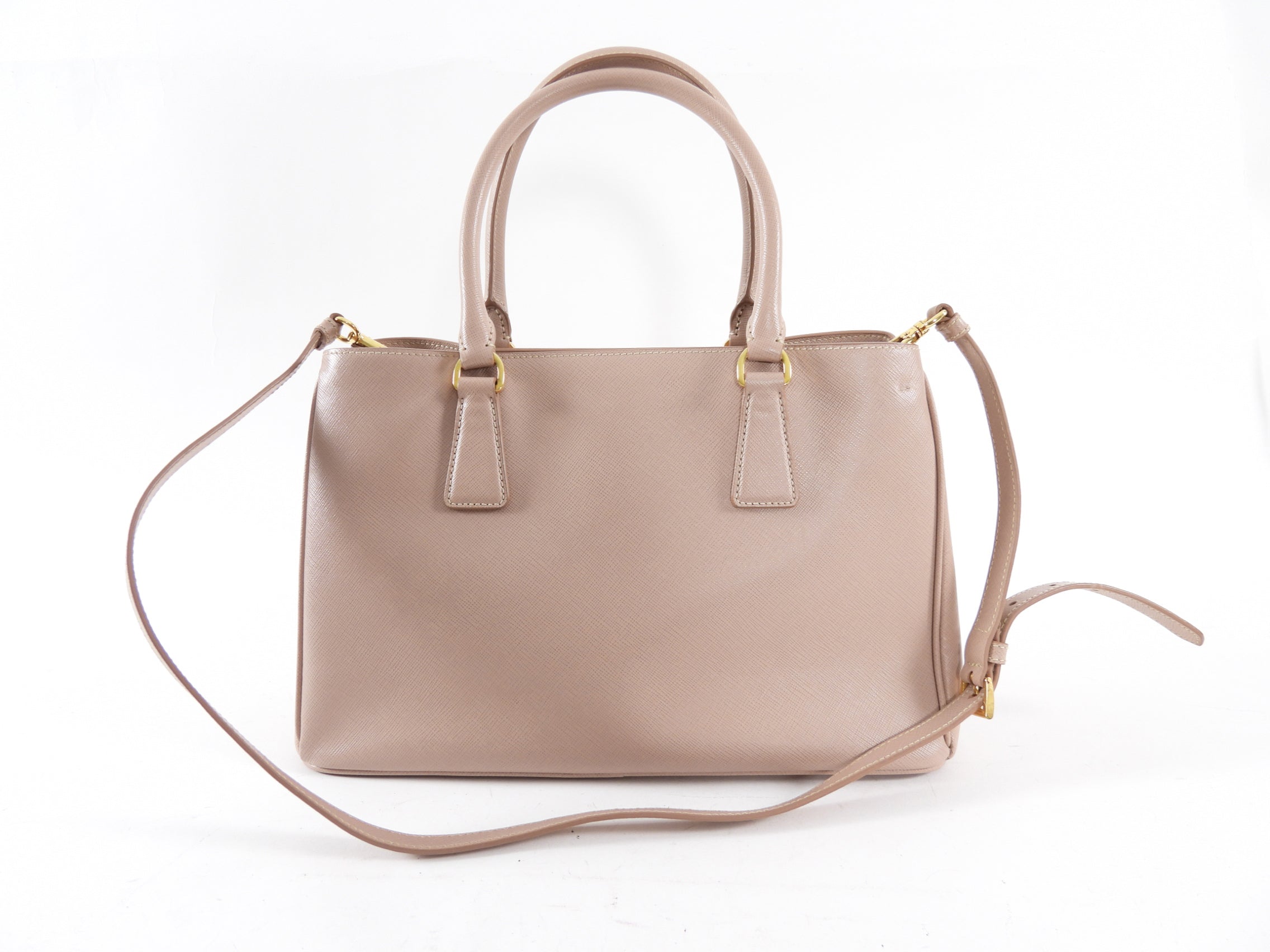 Prada Saffiano Leather Medium Nude Galleria Tote Bag