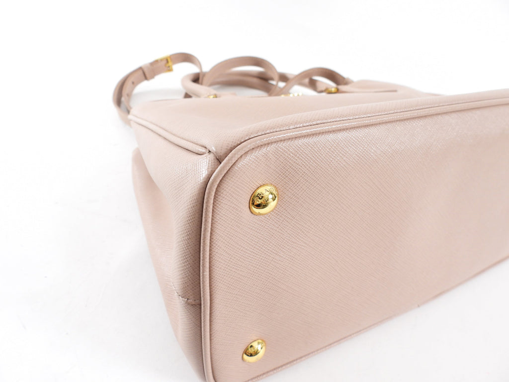 Prada Saffiano Leather Medium Nude Galleria Tote Bag