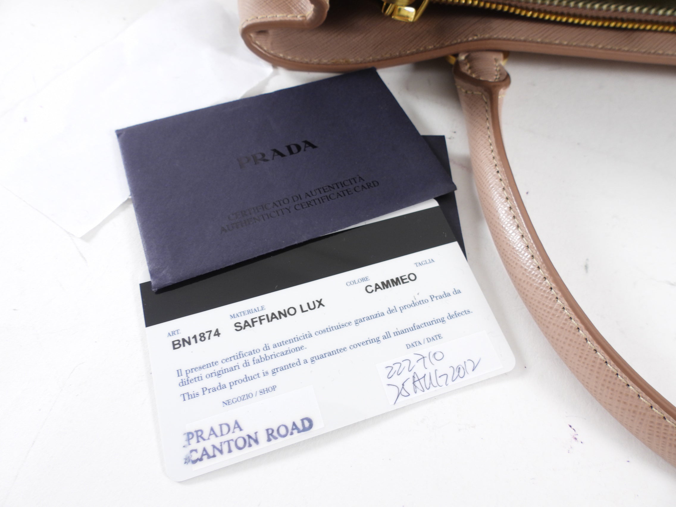Prada Saffiano Leather Medium Nude Galleria Tote Bag