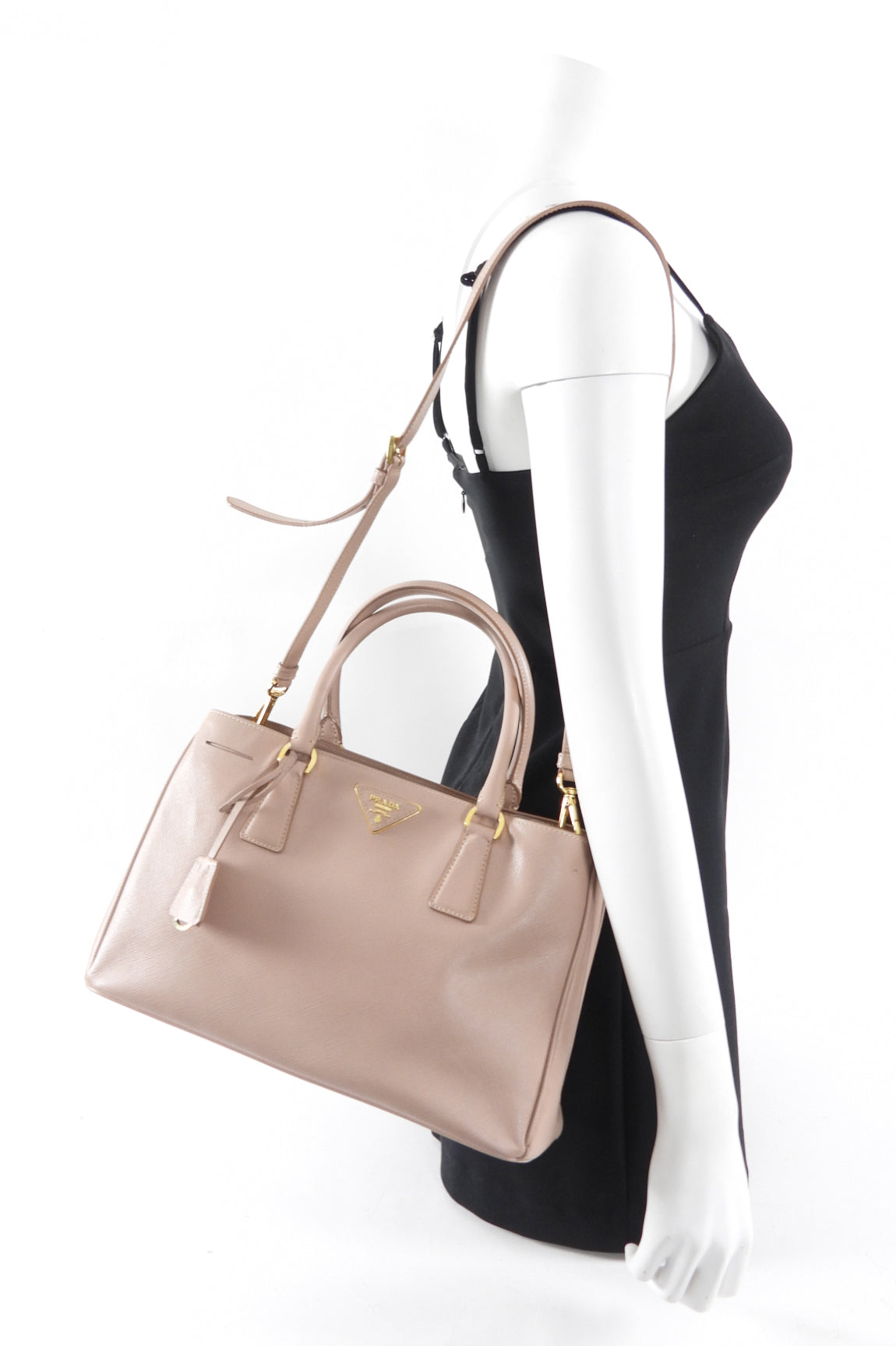 Prada Saffiano Leather Medium Nude Galleria Tote Bag