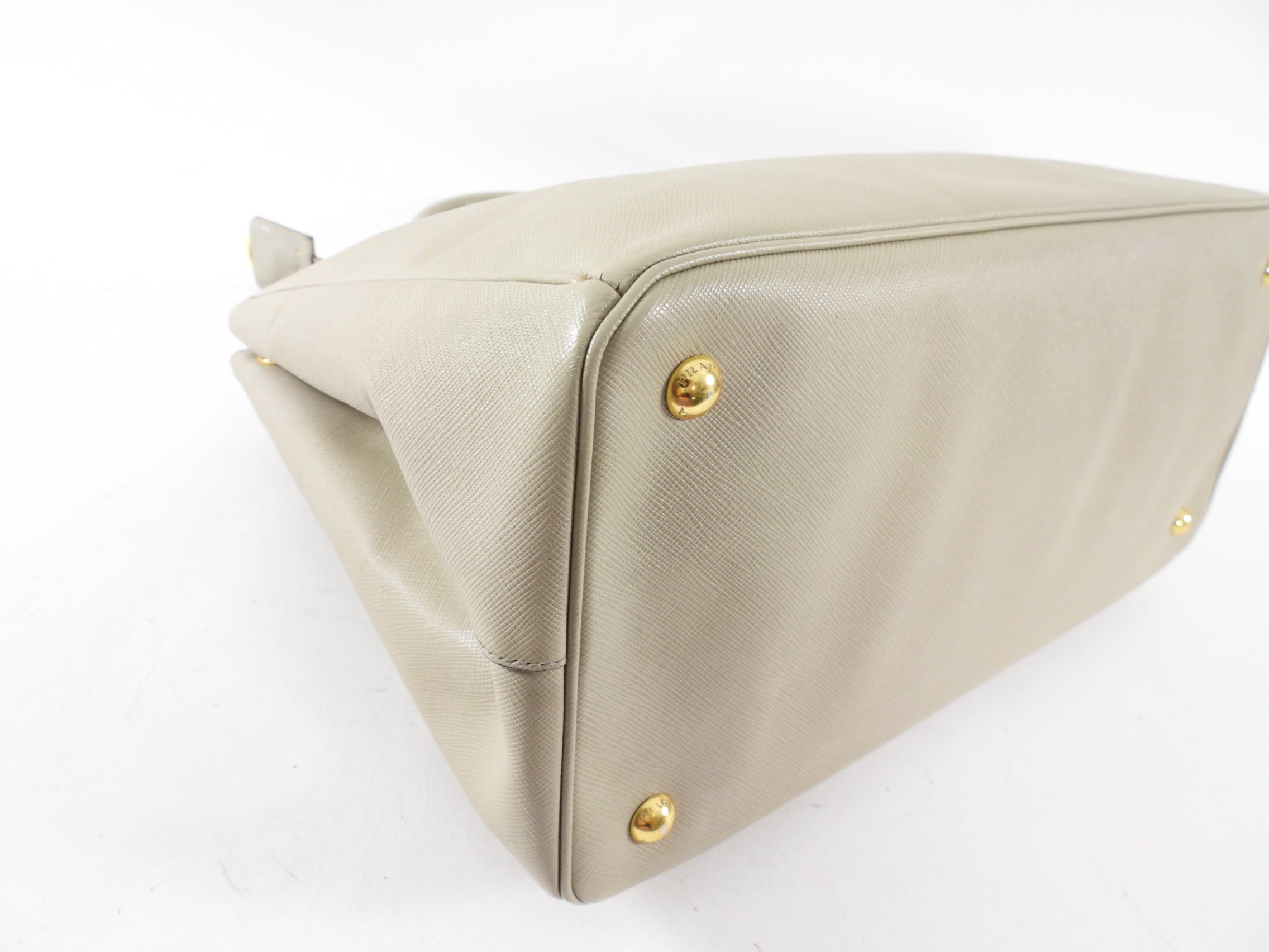 Prada Light Beige Large Saffiano Leather Tote Bag