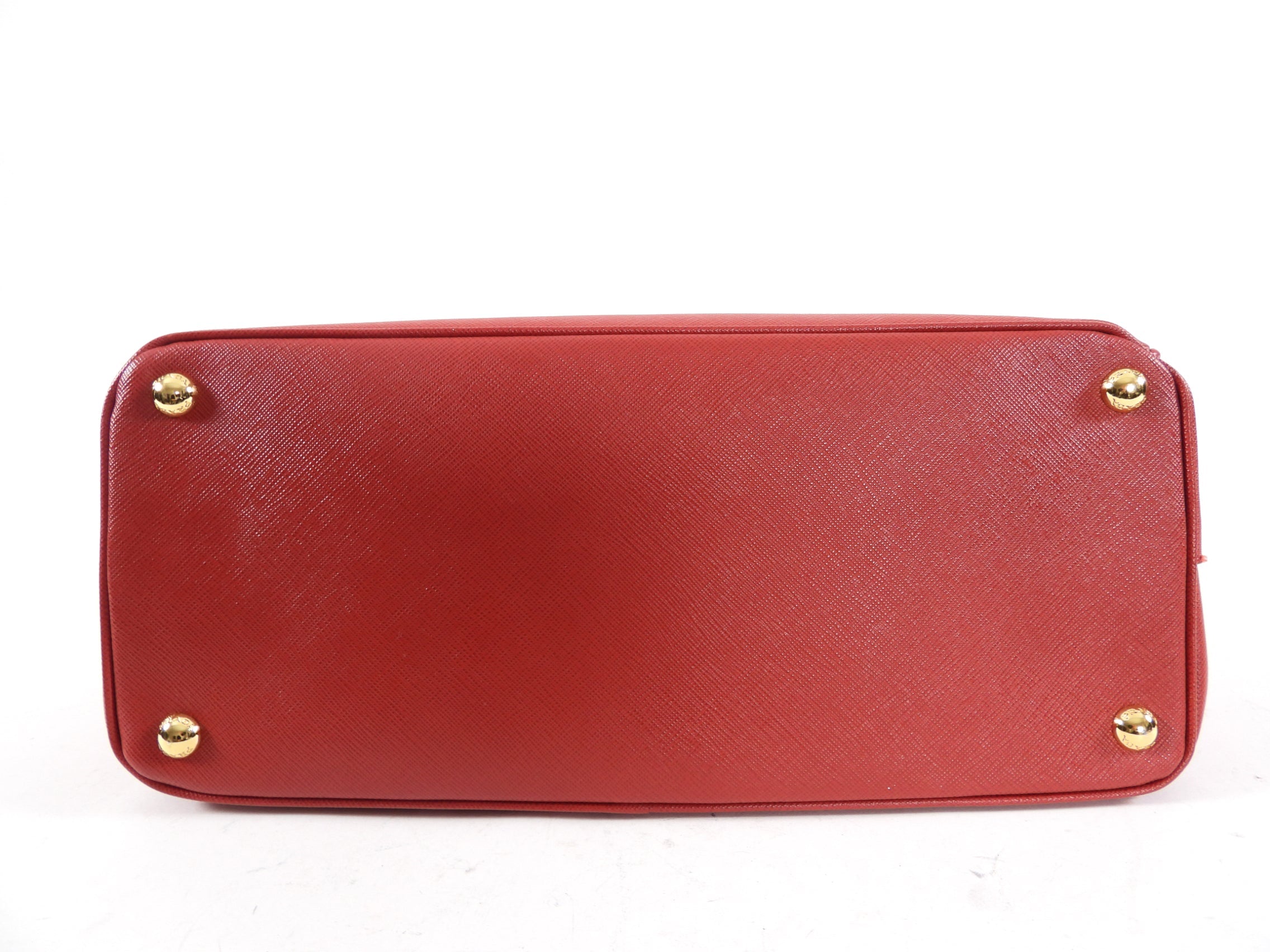 Prada Red Medium Galleria Double Zip Tote Bag
