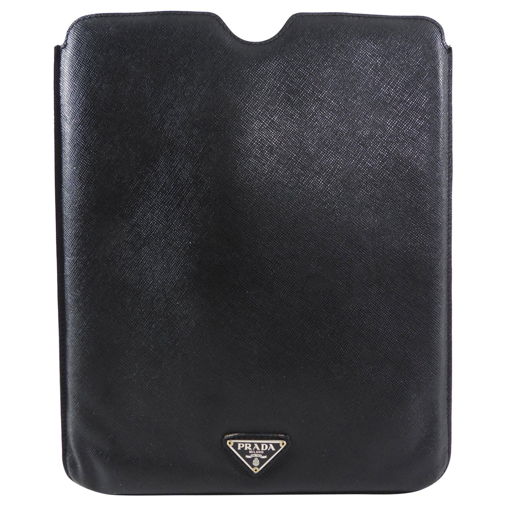 Prada Black Saffiano Leather Ipad Case