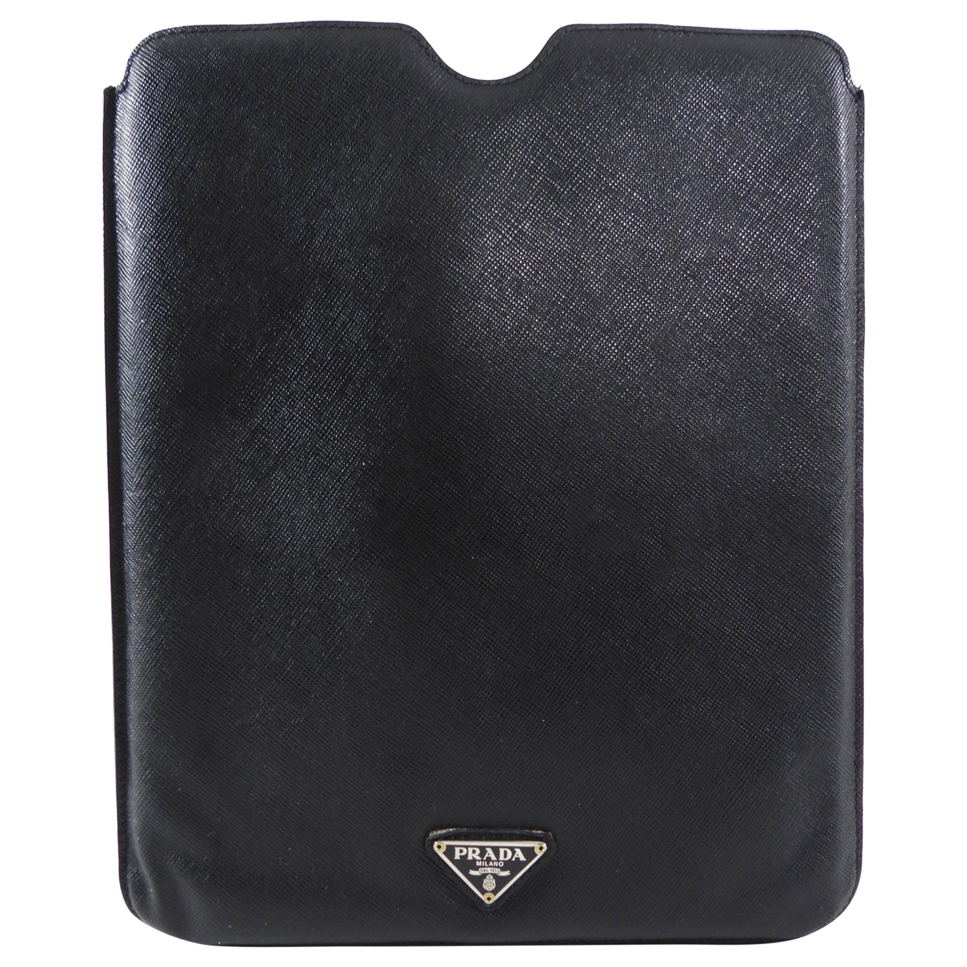 Prada Black Saffiano Leather Ipad Case