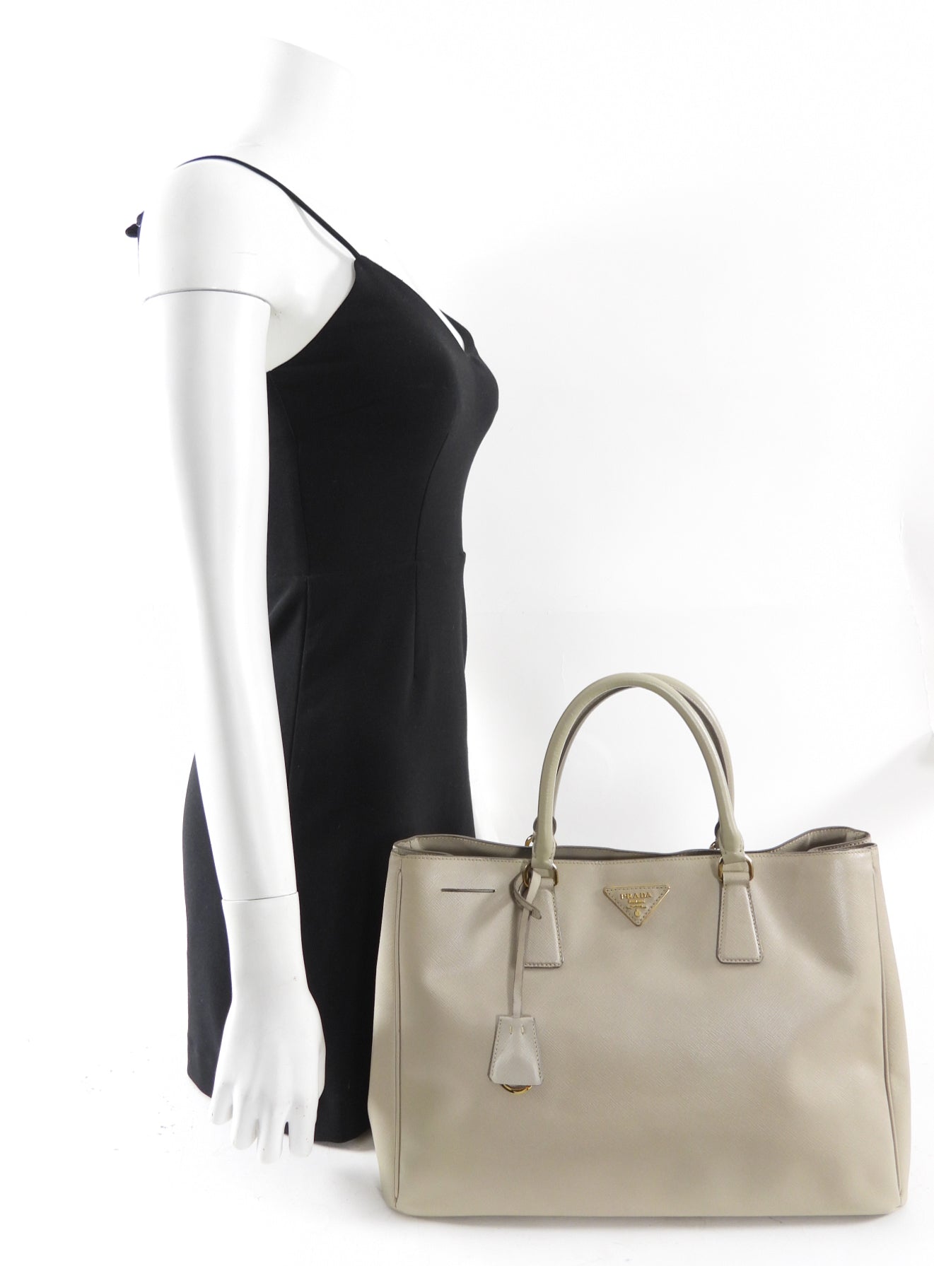 Prada Light Beige Saffiano Leather Large Galleria Tote Bag