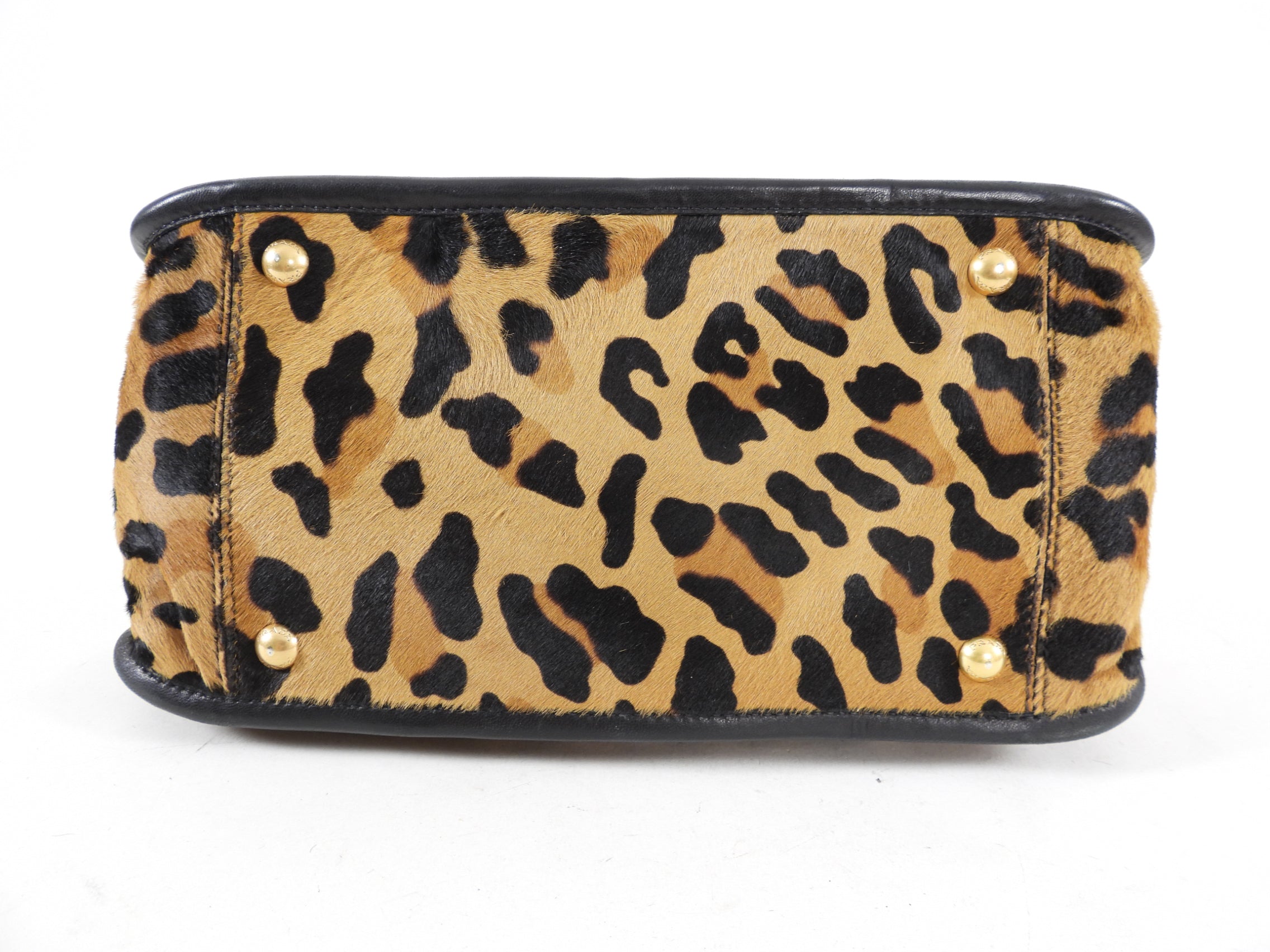 Prada Leopard Calf Borsa Cerniera Tote Bag