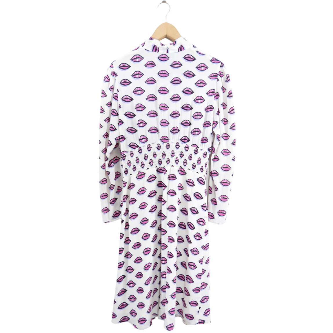 Prada Pink and White Lips Shirt Dress - 42 / 6