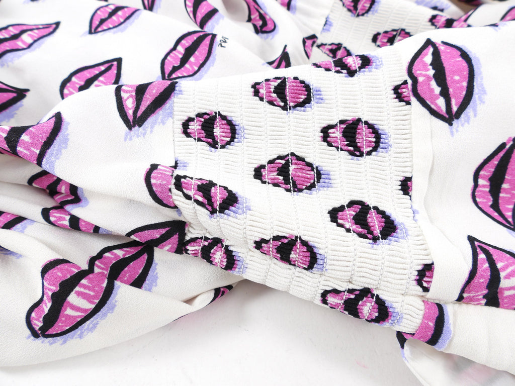 Prada Pink and White Lips Shirt Dress - 42 / 6