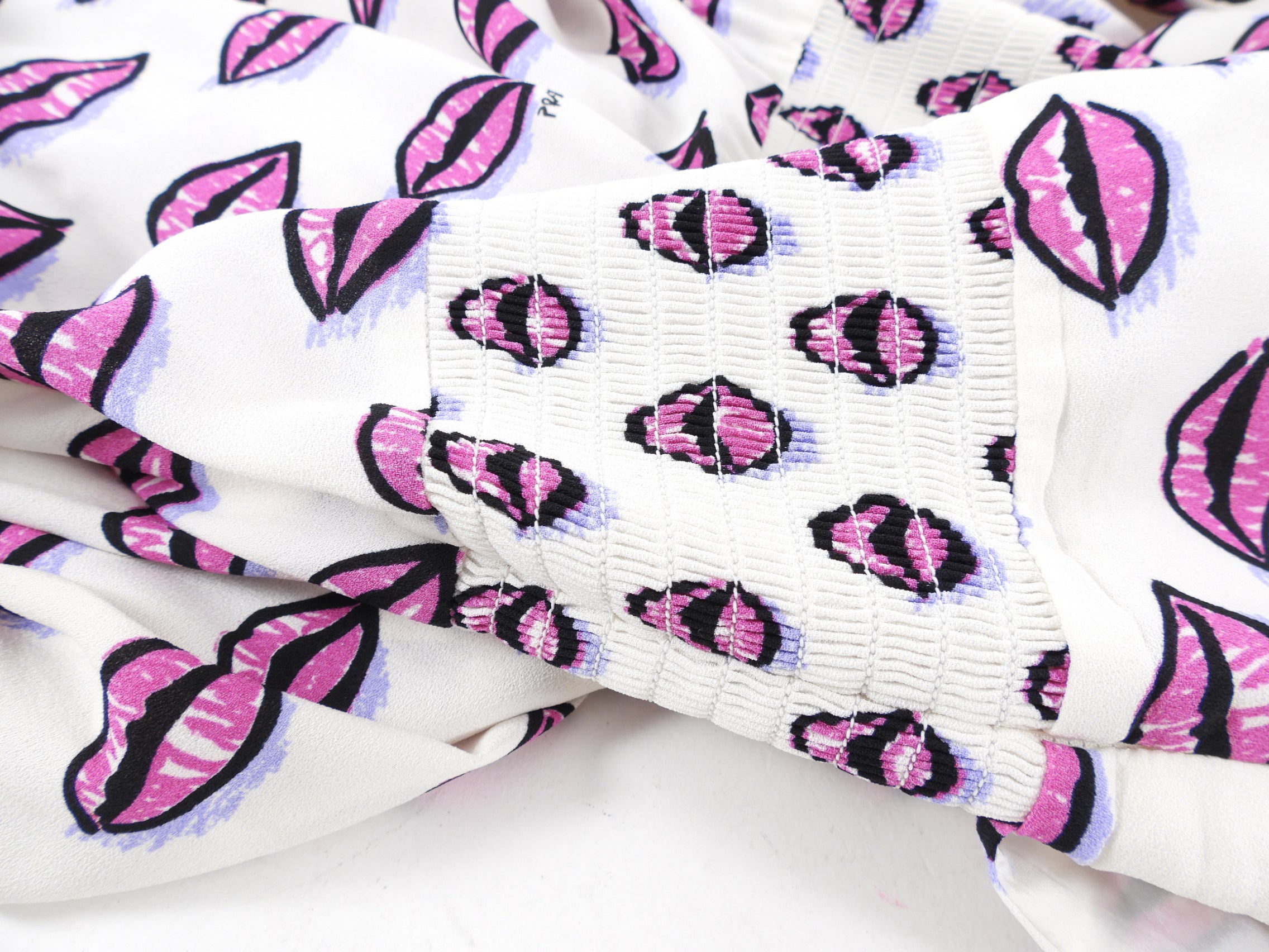 Prada Pink and White Lips Shirt Dress - 42 / 6