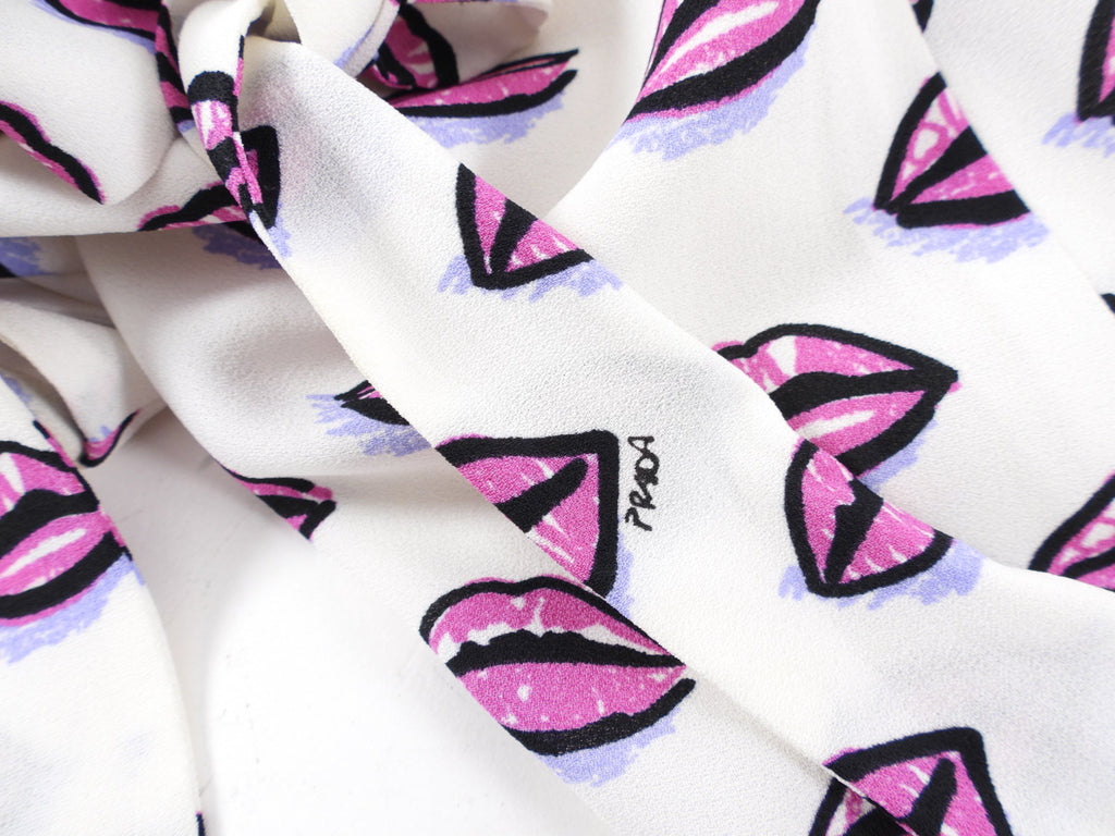Prada Pink and White Lips Shirt Dress - 42 / 6