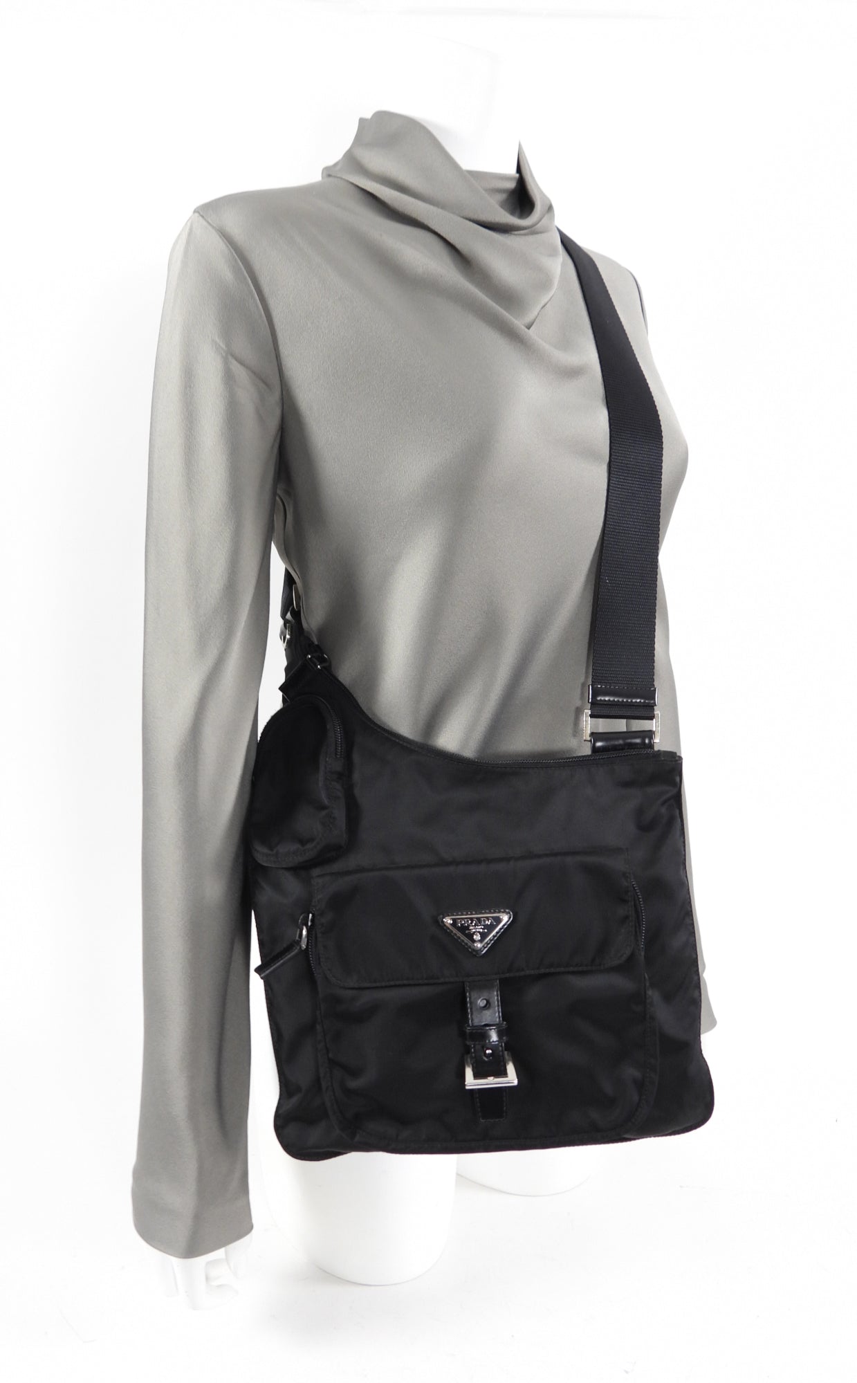 Prada Vintage Tessuto Nylon Messenger Bag