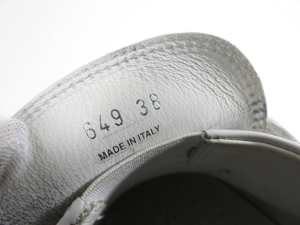 Prada White Leather Monolith Lug Sole Loafers - 38.5 / US 8.5