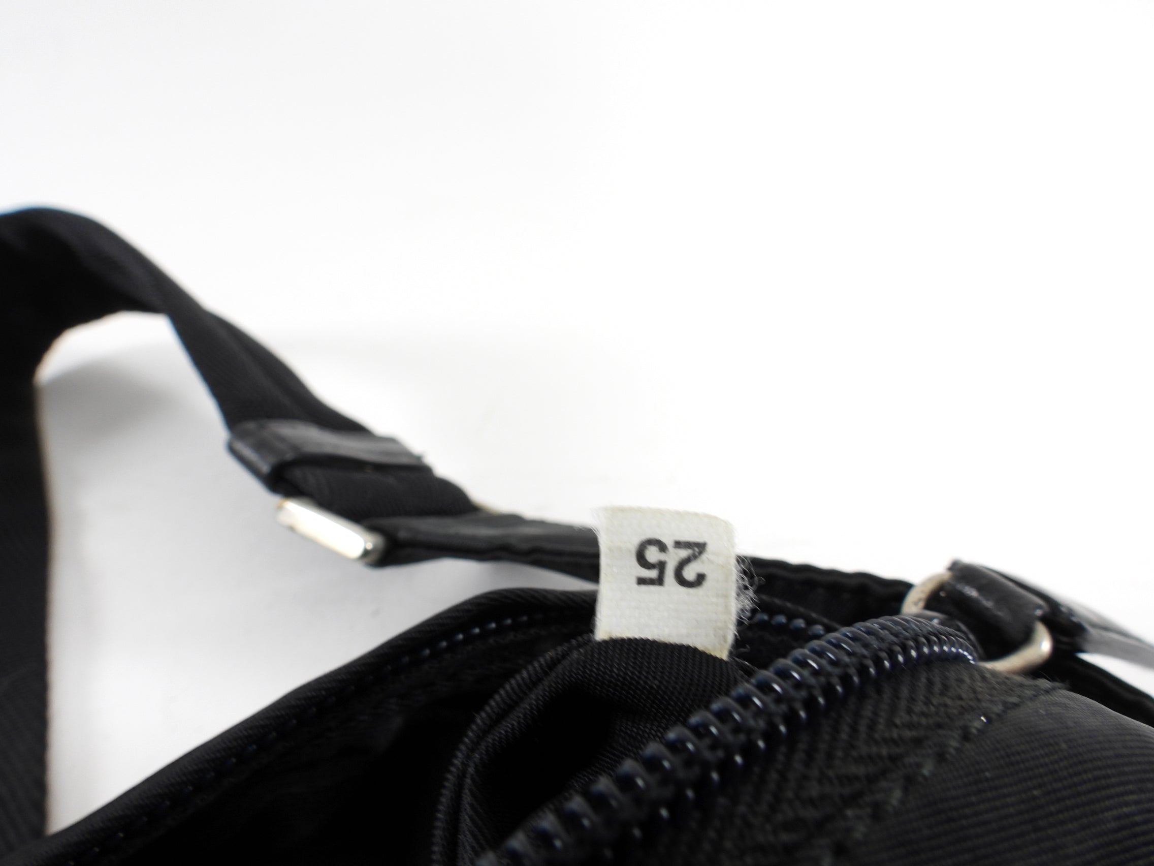 Prada Small Vintage Black Tessuto Nylon Flat Shoulder Bag
