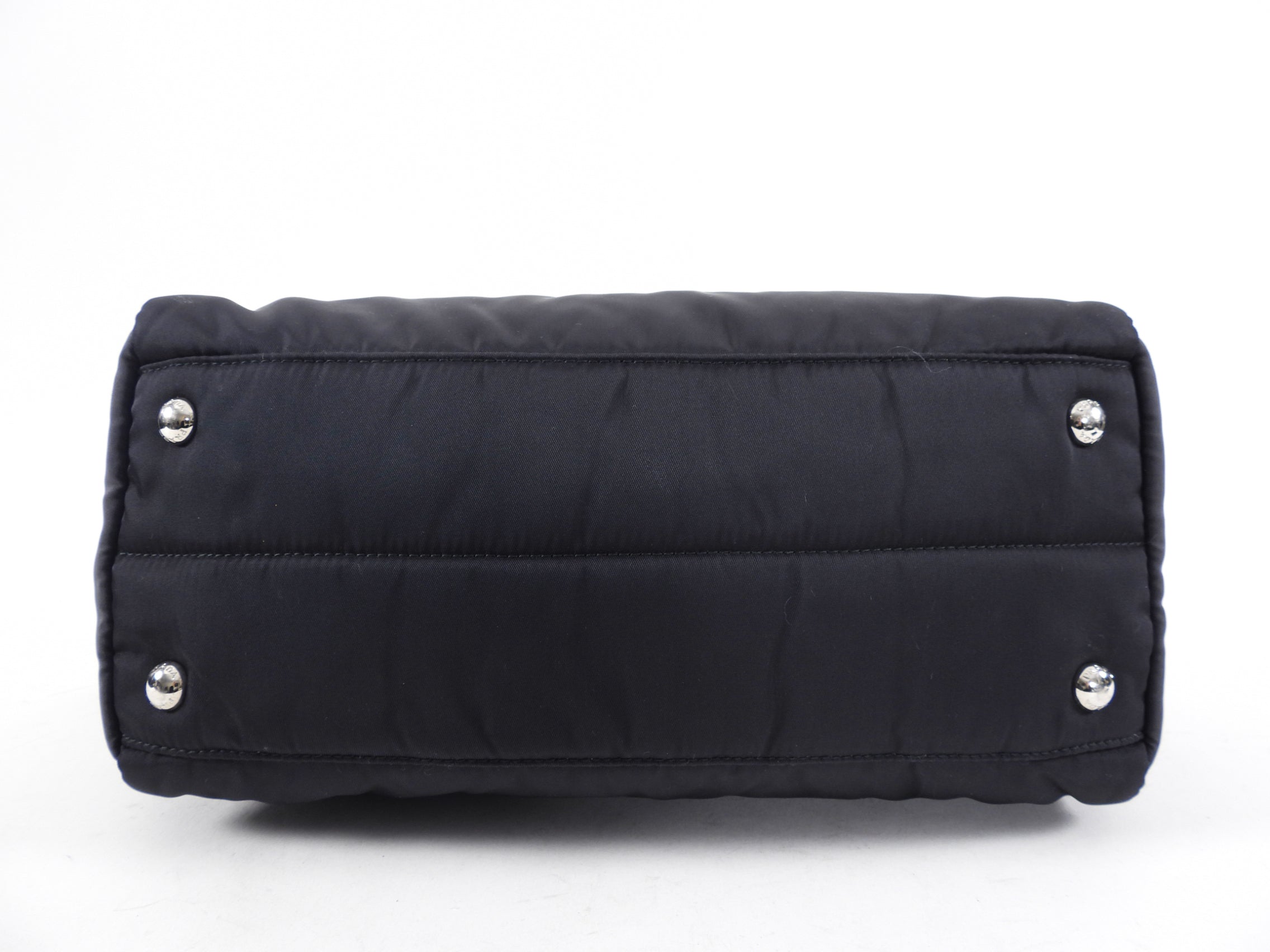 Prada Black Nylon Quilted Bomber Bag