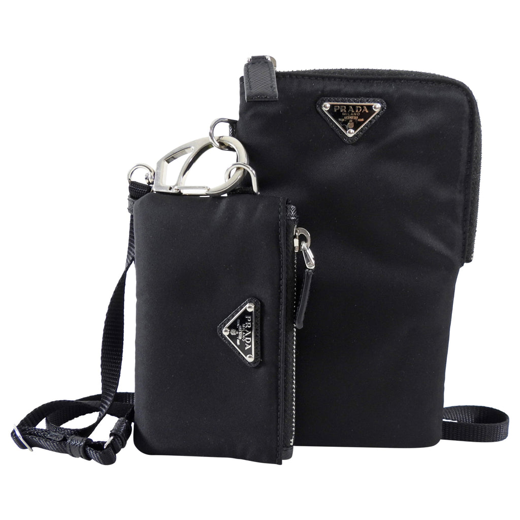 Prada Nylon Double ReNylon Pouch on Lanyard