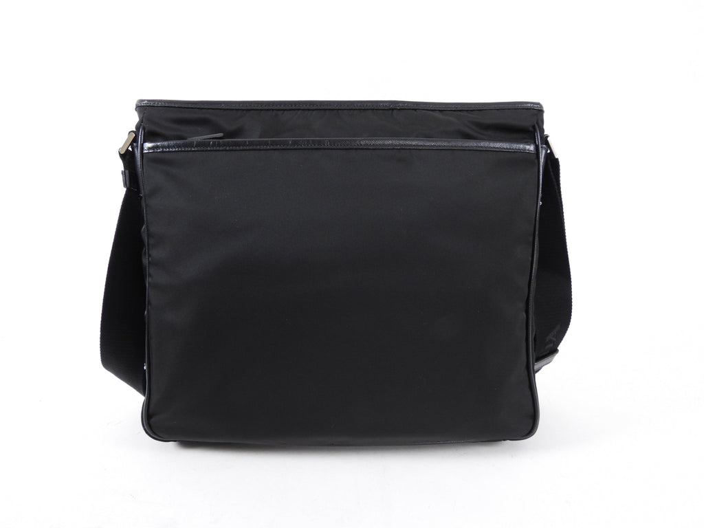 Prada Black Nylon Tessuto Messenger Bag
