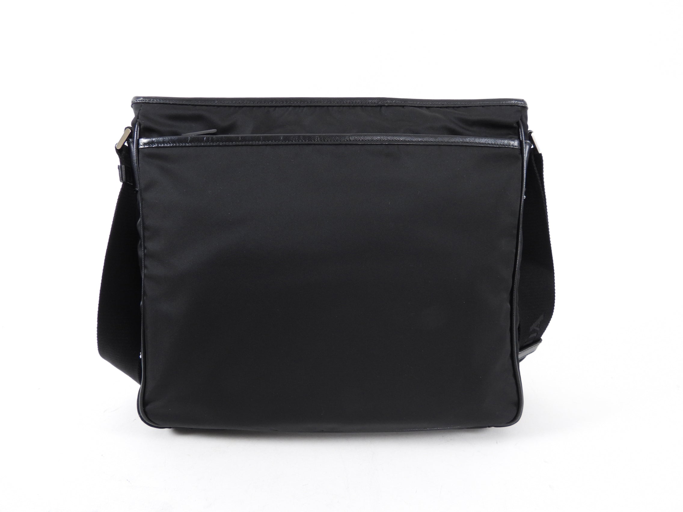 Prada Black Nylon Tessuto Messenger Bag