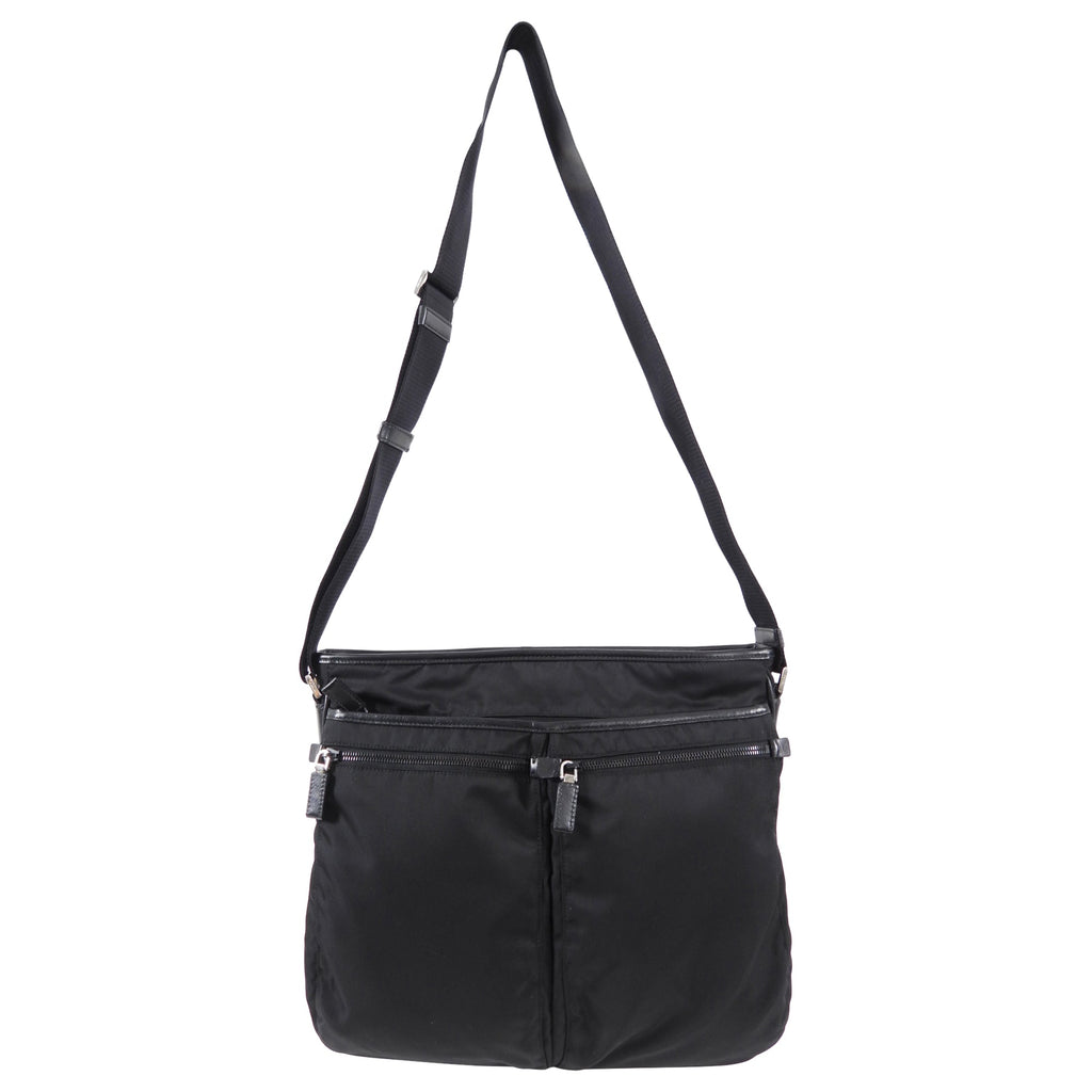 Prada Black Nylon Tessuto Messenger Bag