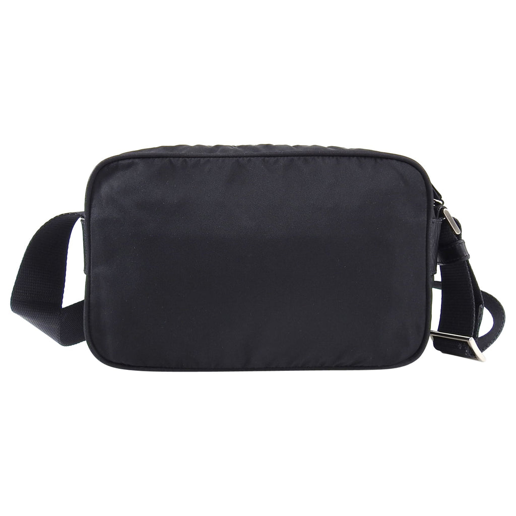 Prada Vintage Black Tessuto Nylon Messenger Bag