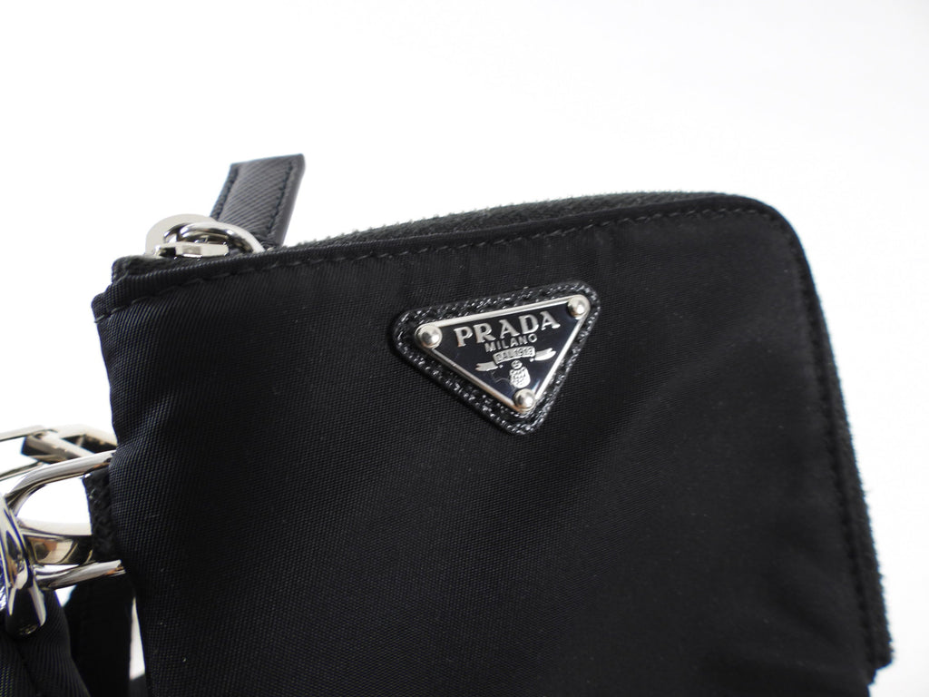 Prada Nylon Double ReNylon Pouch on Lanyard