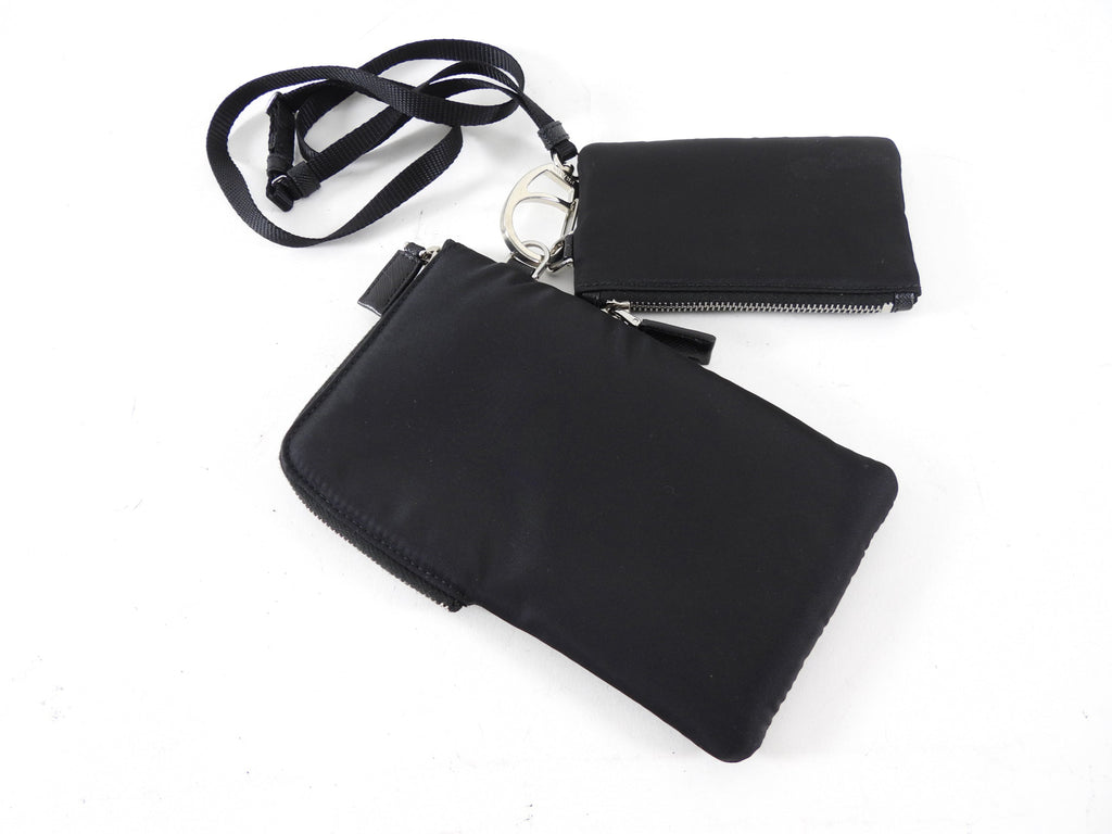 Prada Nylon Double ReNylon Pouch on Lanyard