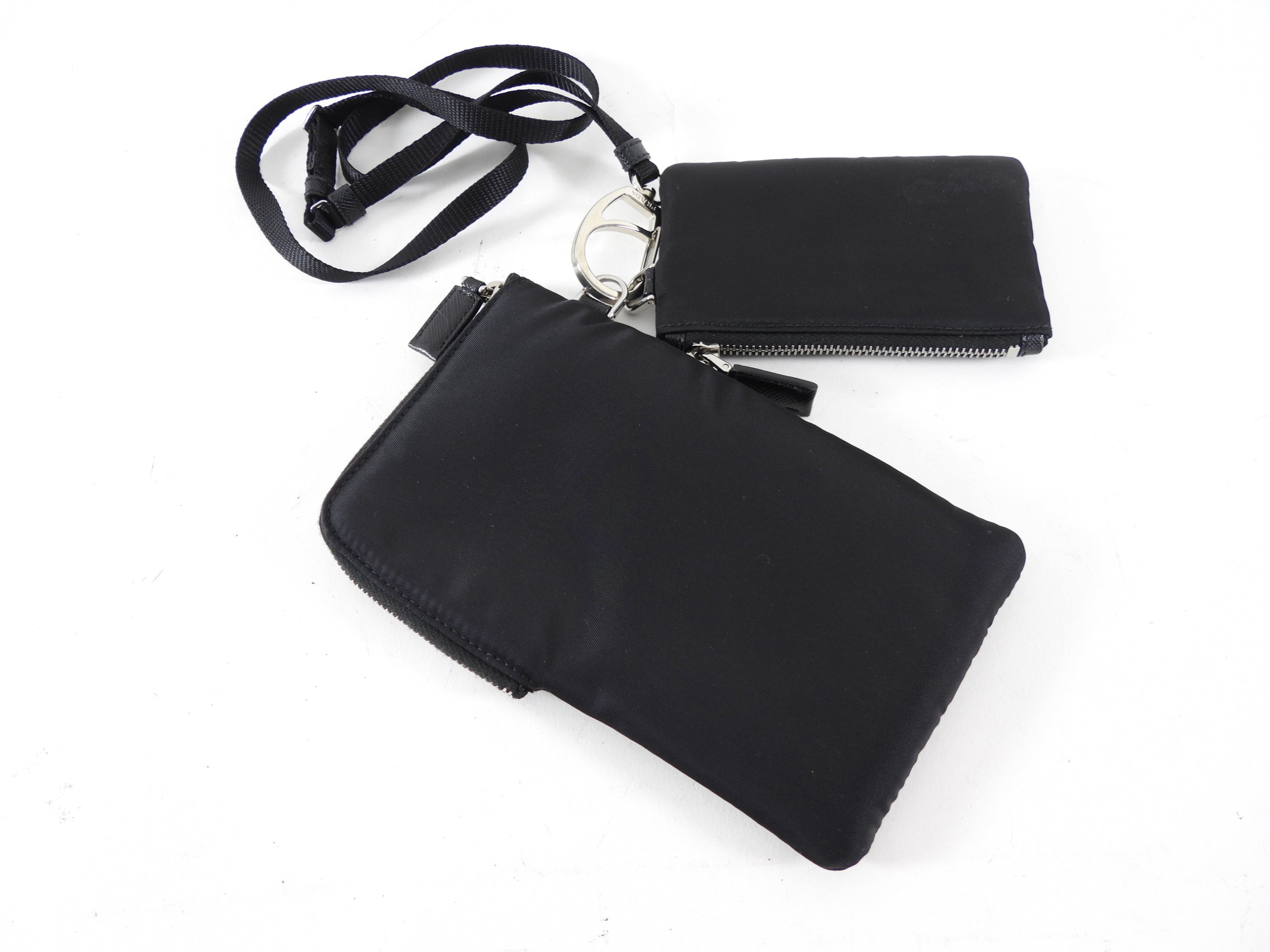 Prada Nylon Double ReNylon Pouch on Lanyard