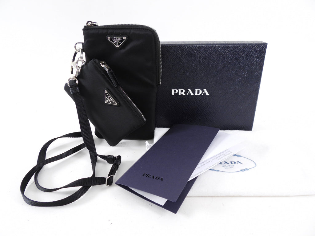 Prada Nylon Double ReNylon Pouch on Lanyard