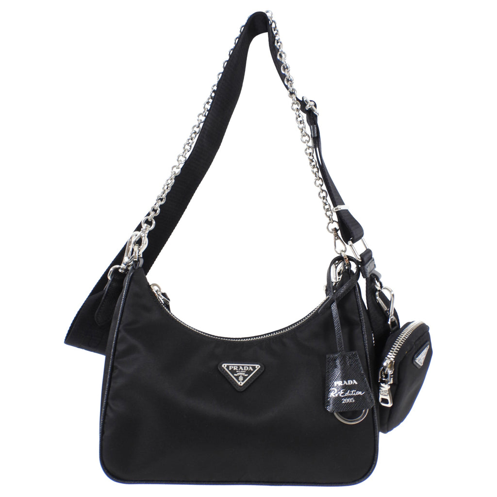 Prada Re-Edition 2005 Black Nylon Crossbody Bag