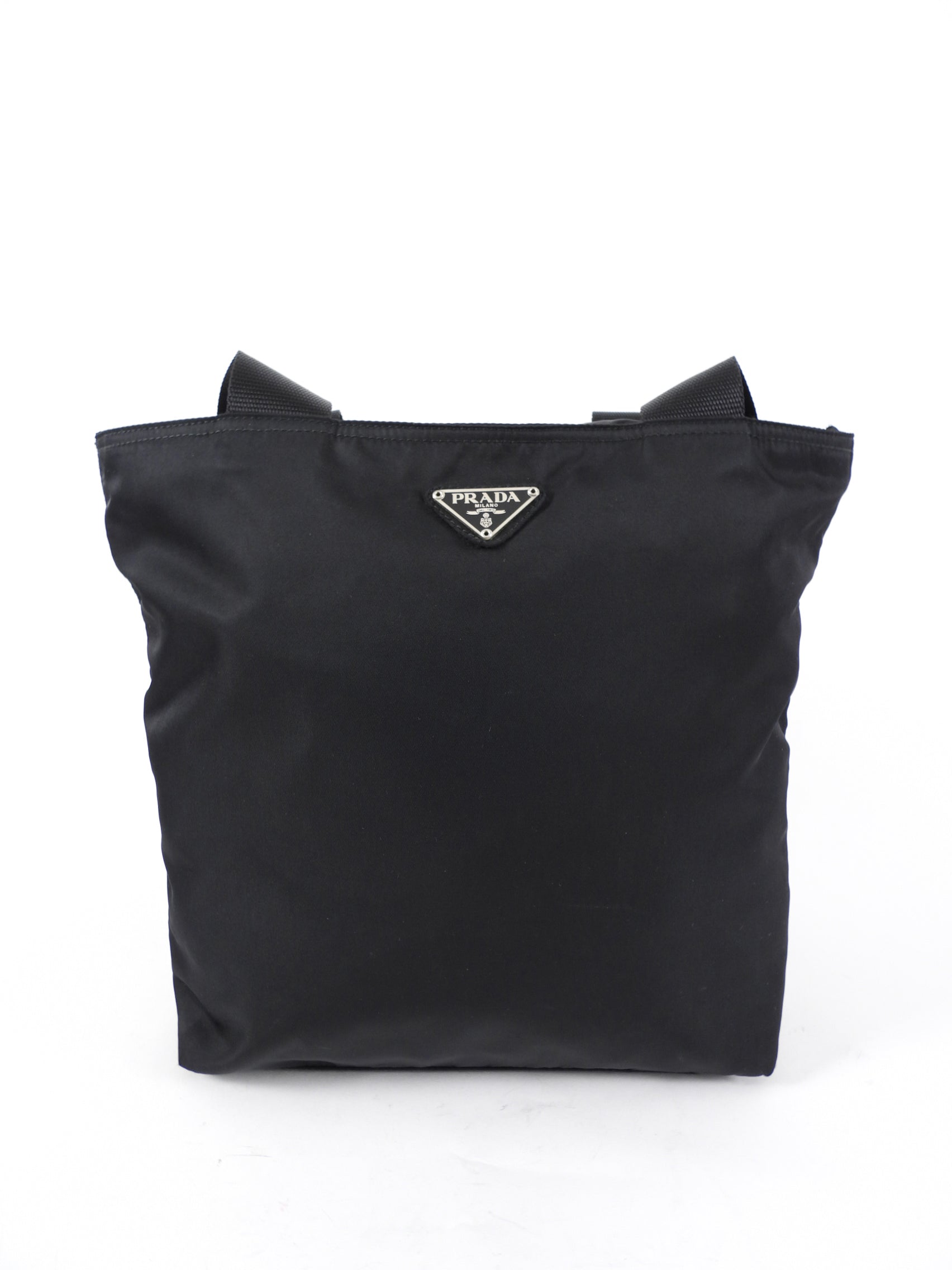 Prada Black Nylon Tessuto Vintage Small Tote Bag