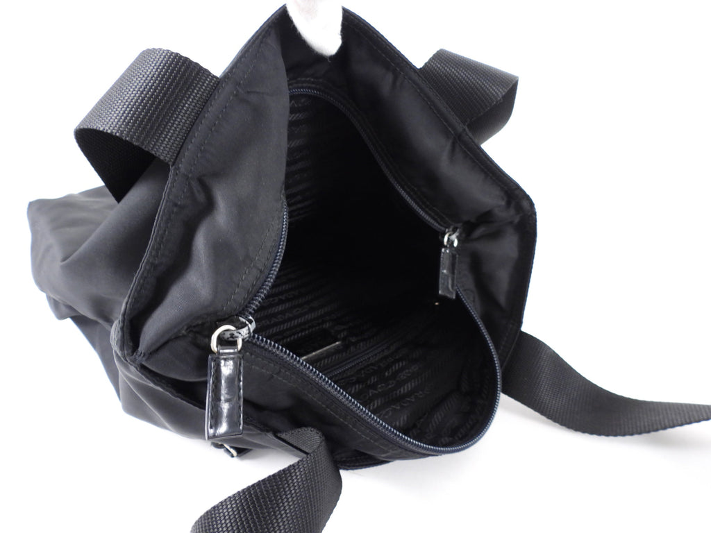 Prada Black Nylon Tessuto Vintage Small Tote Bag