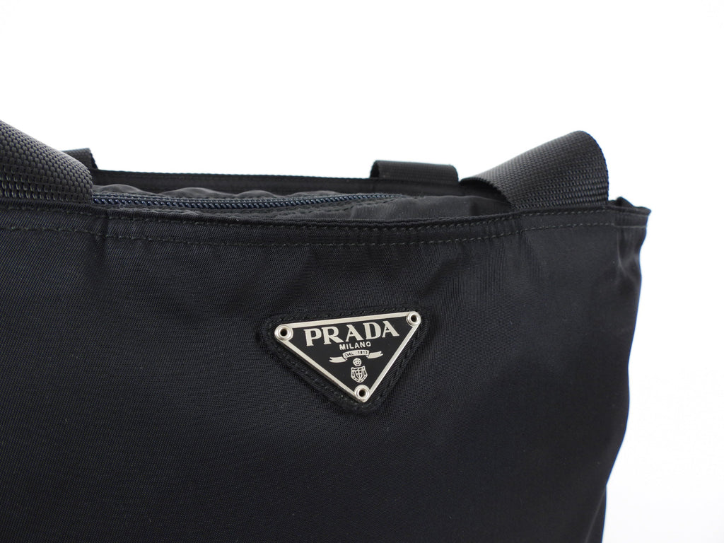 Prada Black Nylon Tessuto Vintage Small Tote Bag